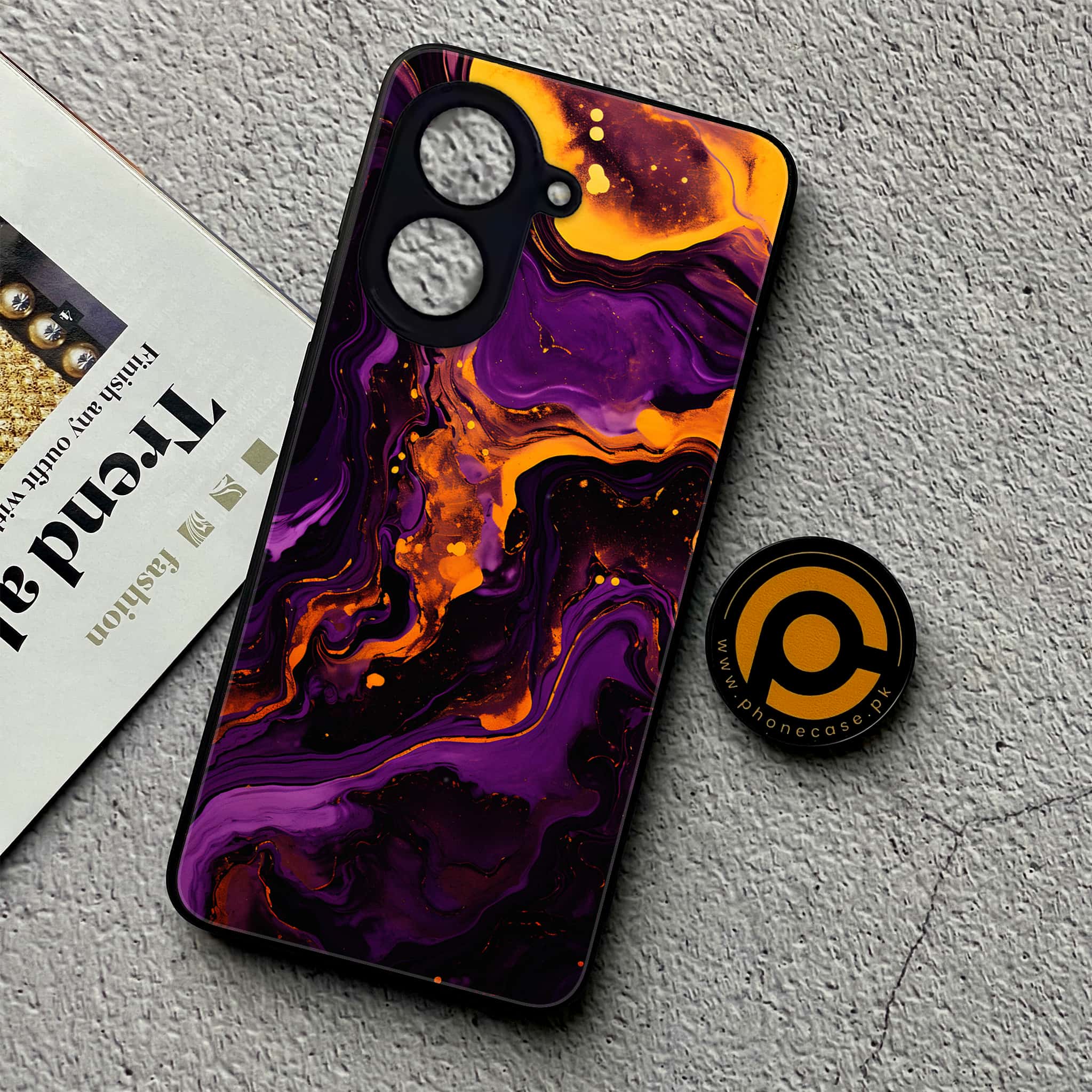 Xiaomi Redmi A5 - Liquid Marble 2.0 Series - Premium Metal Printed soft Bumper shock Proof Case