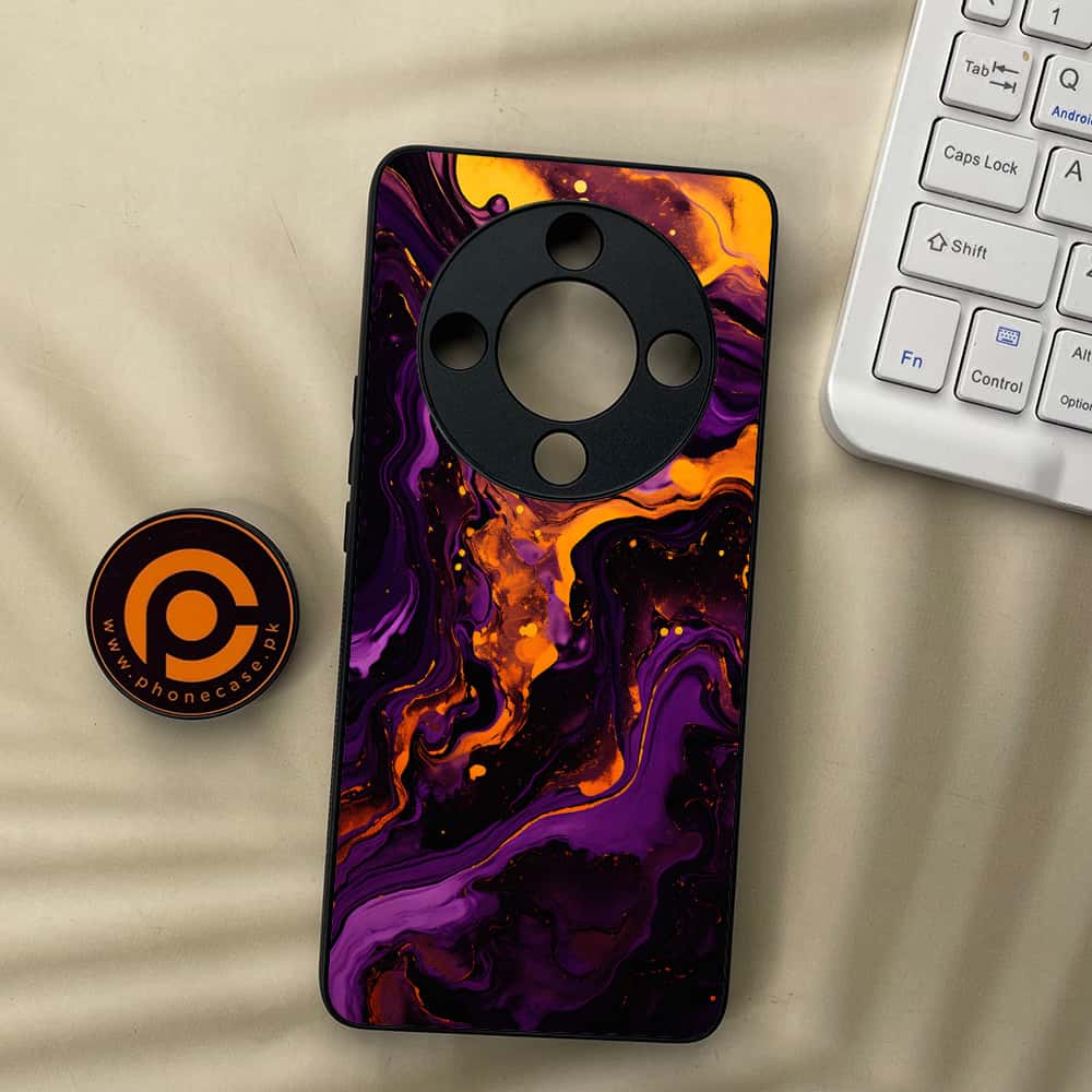 HONOR X9b 5G - Liquid Marble 2.0 Series - Premium Metal  Printed soft Bumper shock Proof Case