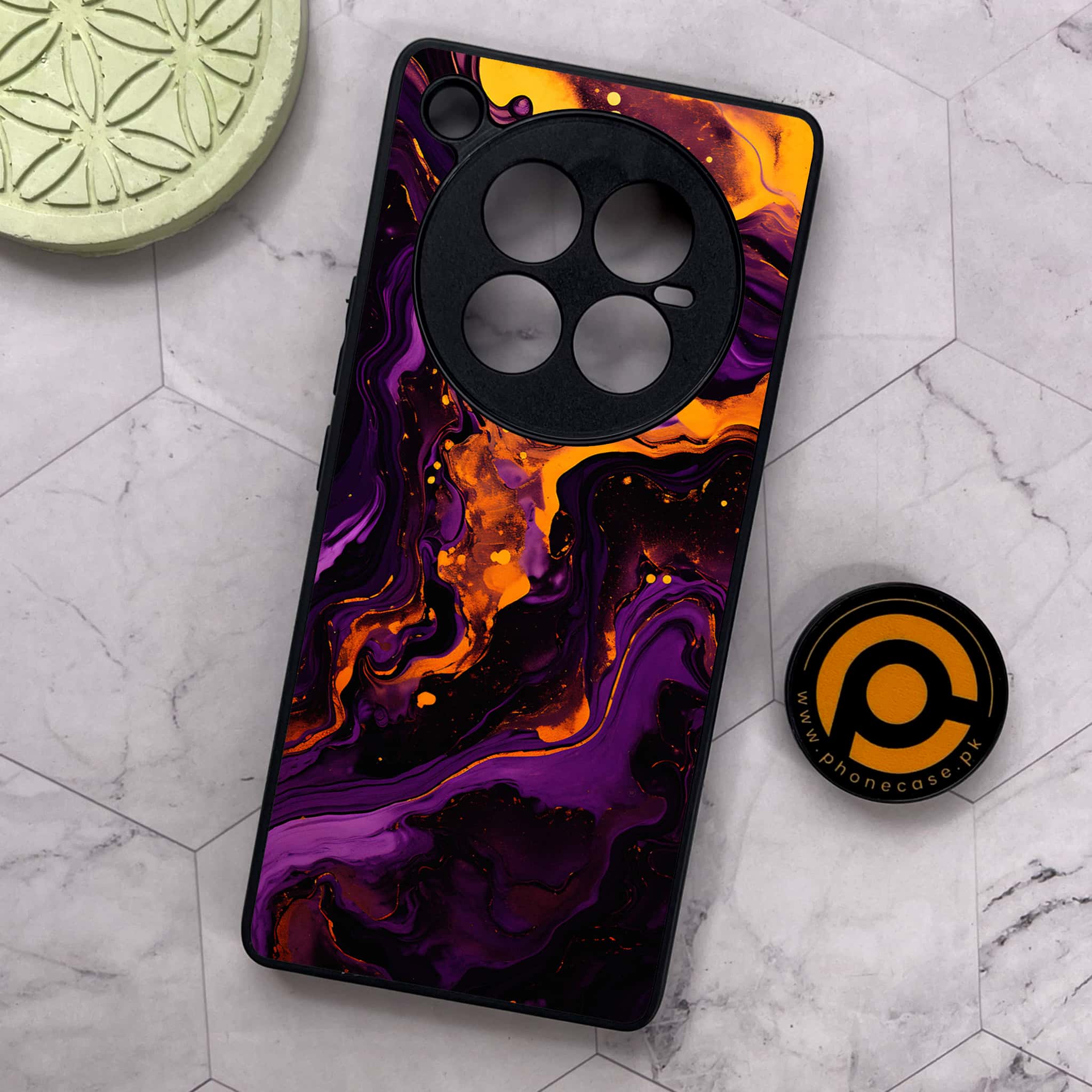 Infinix Zero 40 5G - Liquid Marble 2.0 Series - Premium Metal Printed soft Bumper shock Proof Case
