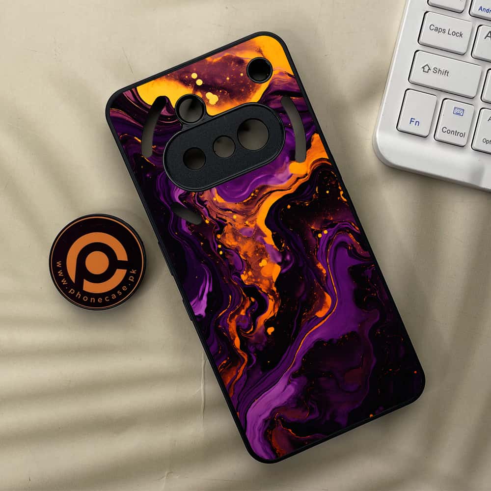 Nothing Phone 3a - Liquid Marble 2.0 Series - Premium Metal  Printed soft Bumper shock Proof Case
