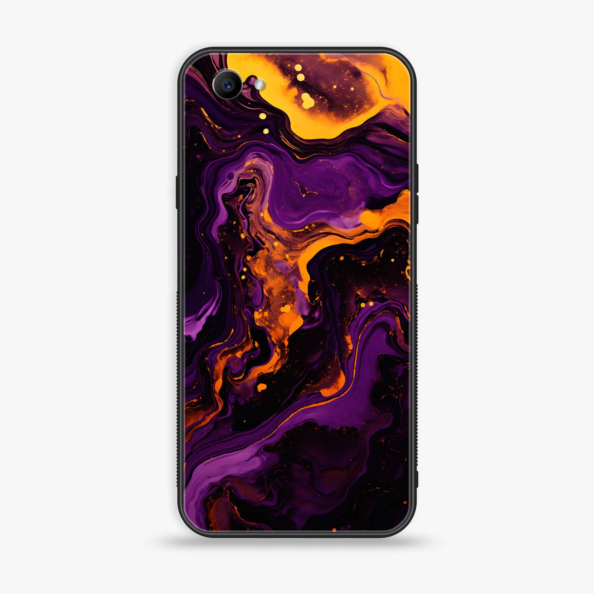 Oppo F7 Youth - Liquid Marble 2.0 Series - Premium Printed Glass soft Bumper shock Proof Case