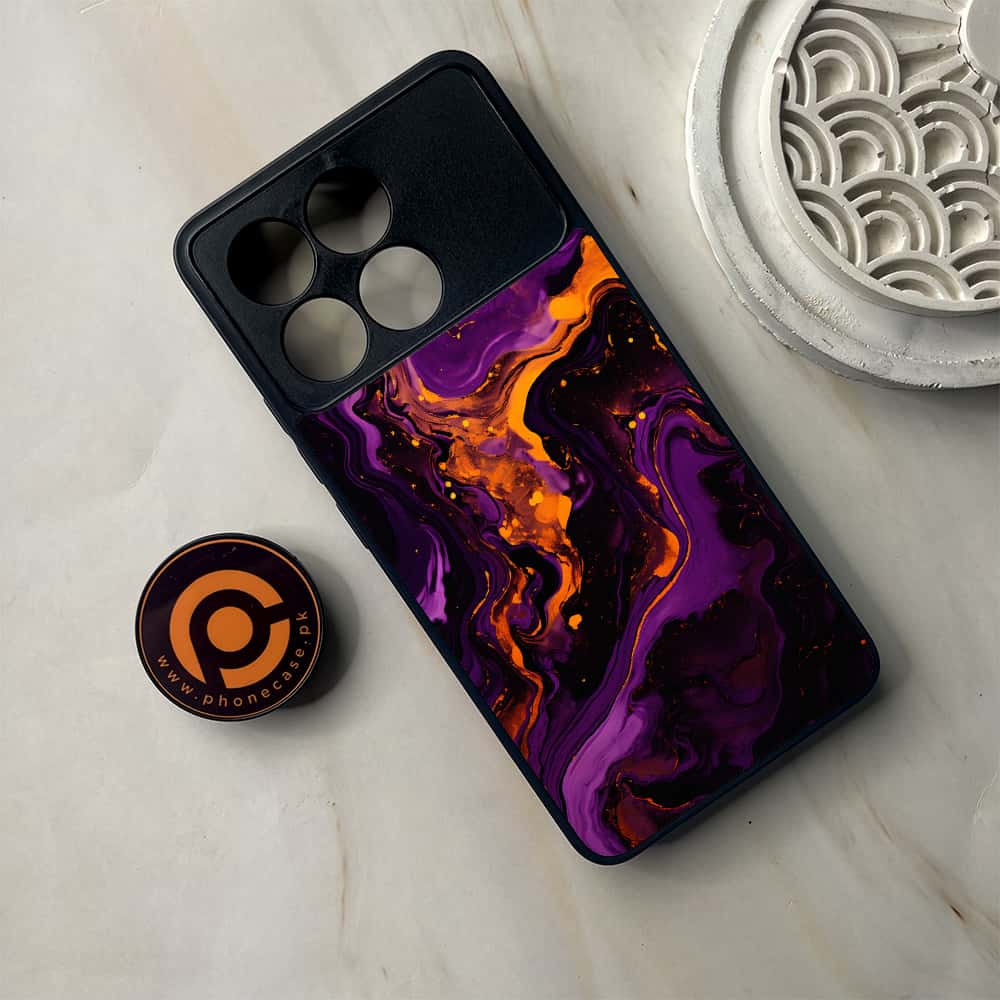 Xiaomi Poco F6 Pro - Liquid Marble 2.0 Series - Premium Metal Printed soft Bumper shock Proof Case