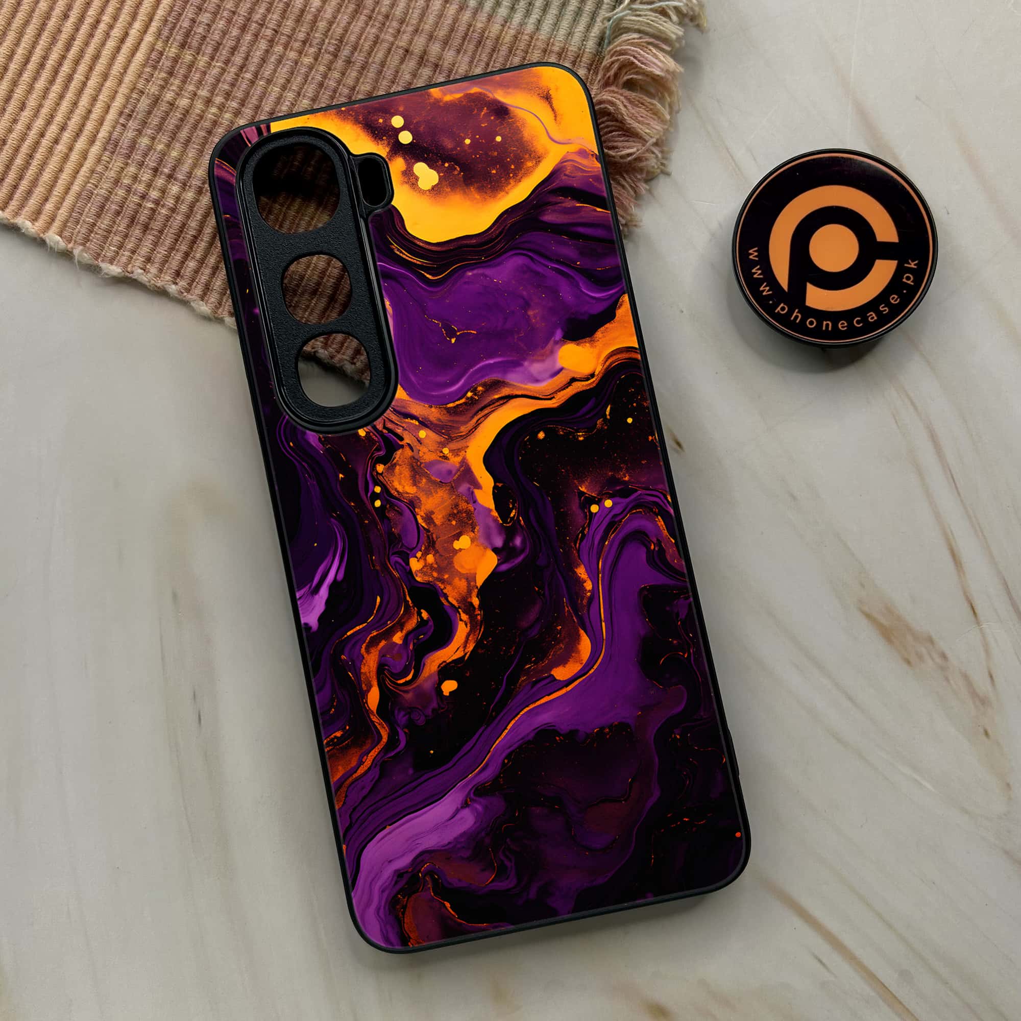 Vivo Y400 - Liquid Marble 2.0 Series - Premium Metal Printed soft Bumper shock Proof Case
