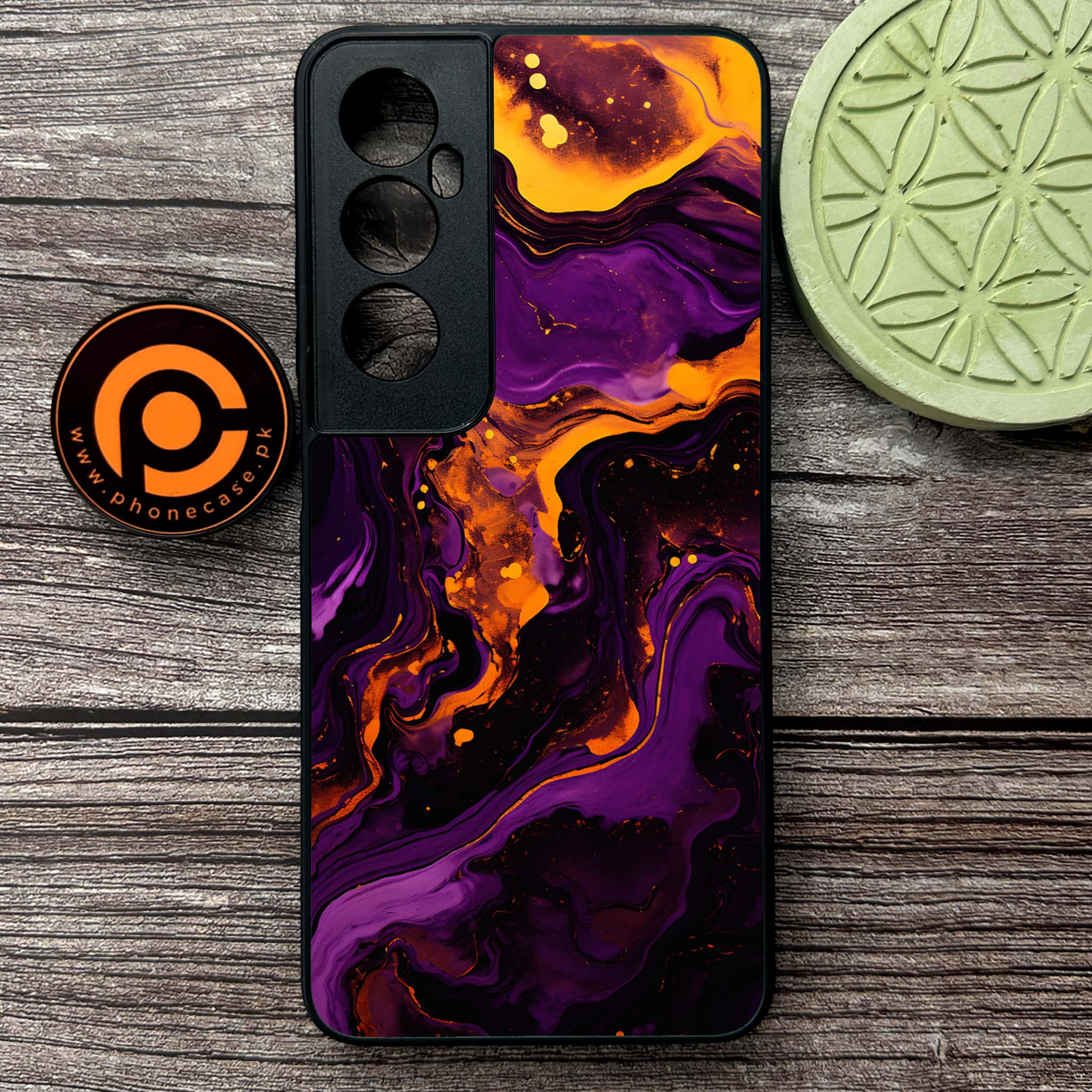 Realme C65  - Liquid Marble 2.0 Series - Premium Metal Printed soft Bumper shock Proof Case
