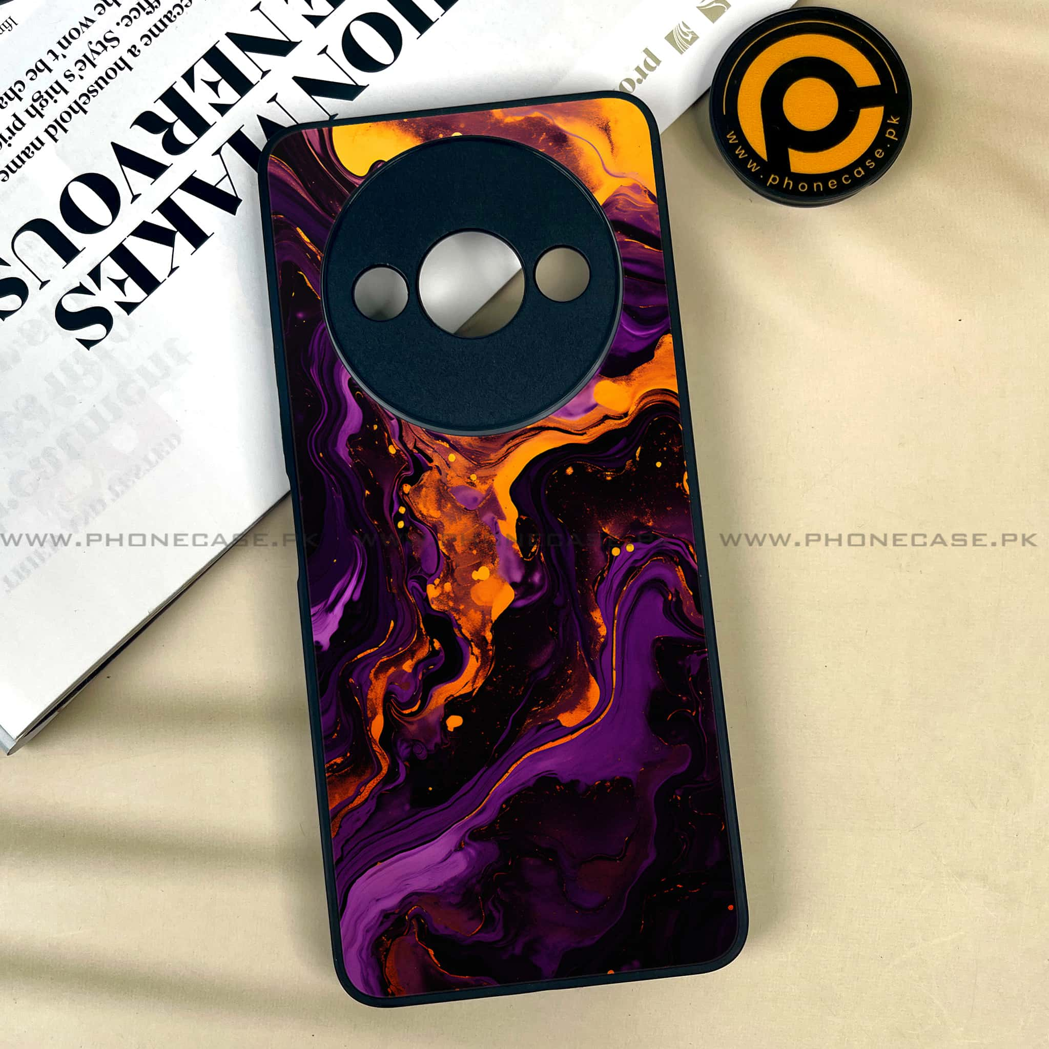 Xiaomi Redmi A3x - Liquid Marble 2.0 Series - Premium Printed Metal soft Bumper shock Proof Case