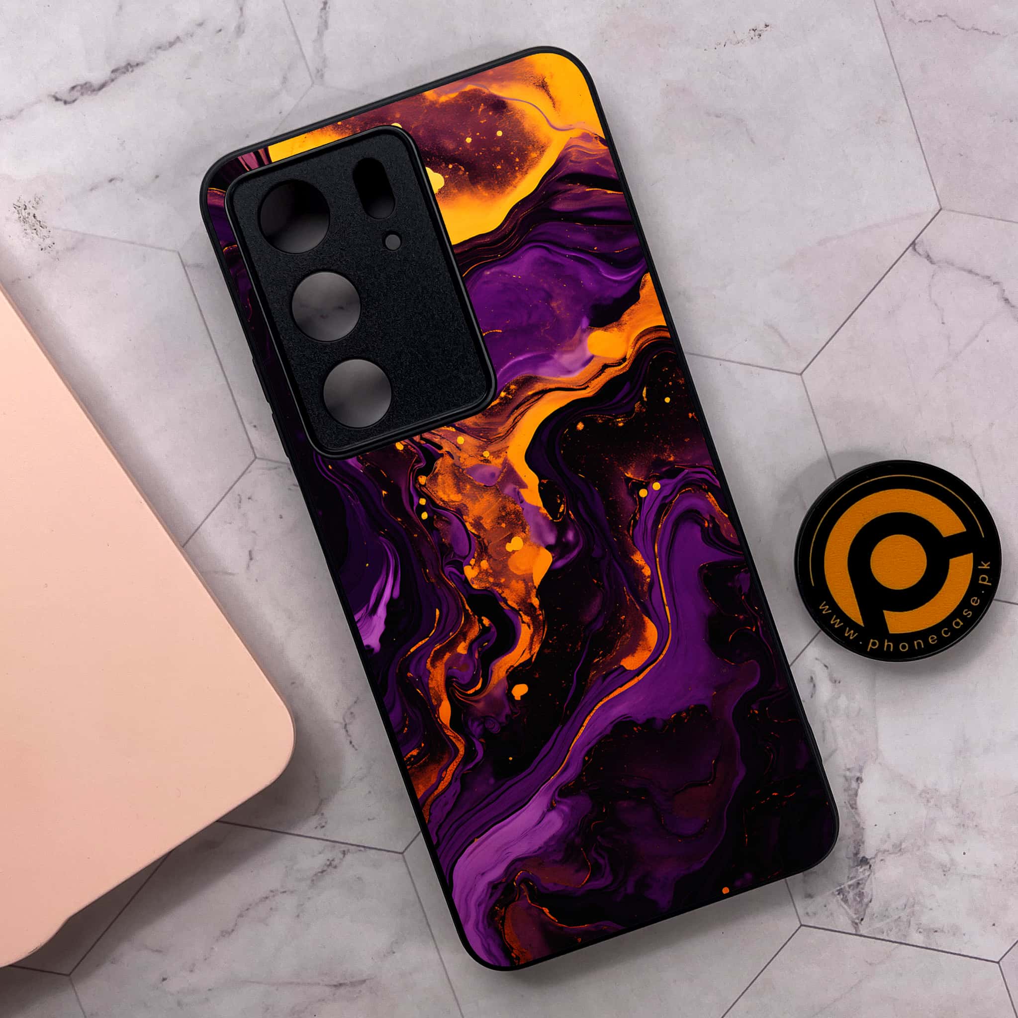 Realme C75x 4G - Liquid Marble 2.0 Series - Premium Metal Printed soft Bumper shock Proof Case