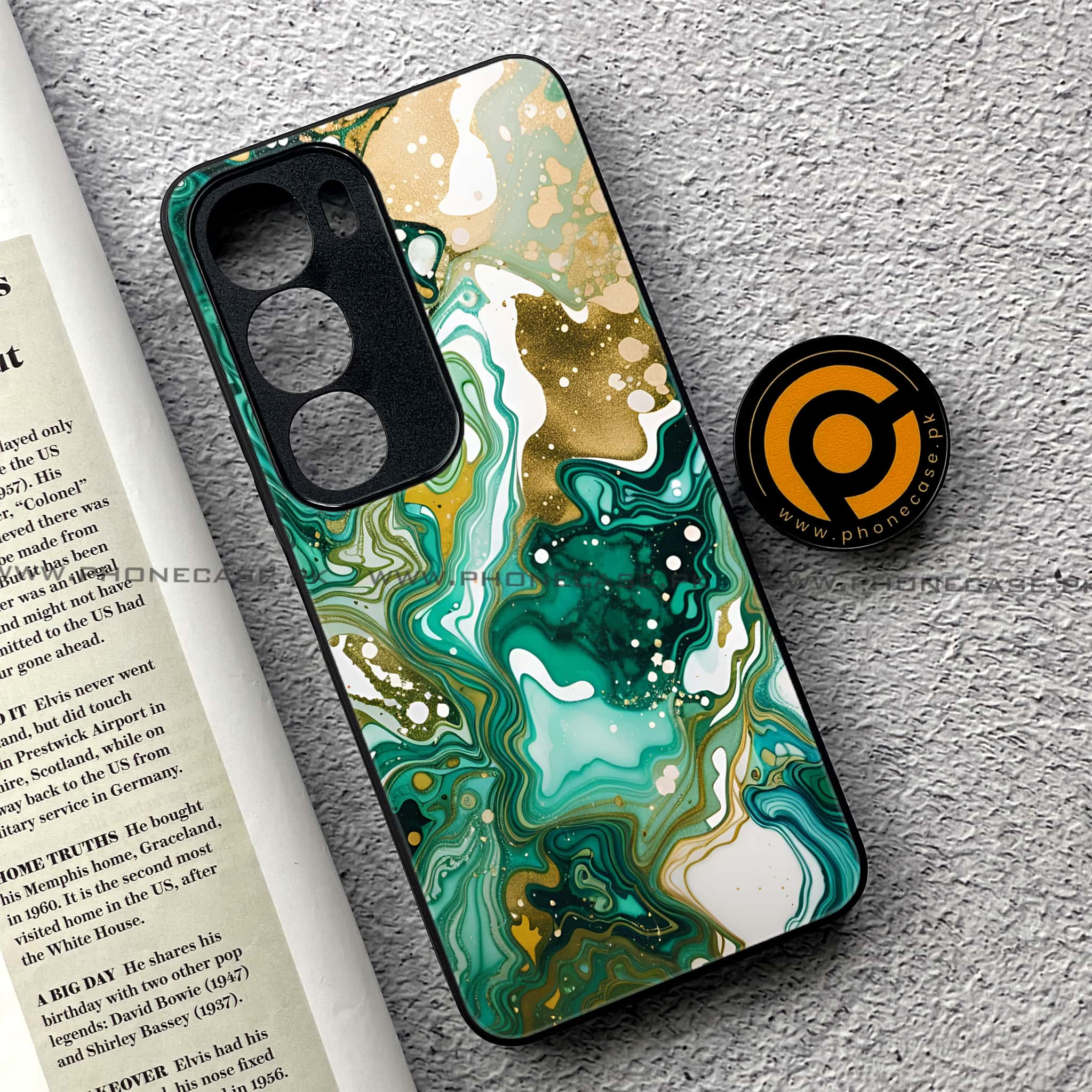 Vivo Y19s Pro - Liquid Marble 2.0 Series - Premium Metal Printed soft Bumper shock Proof Case