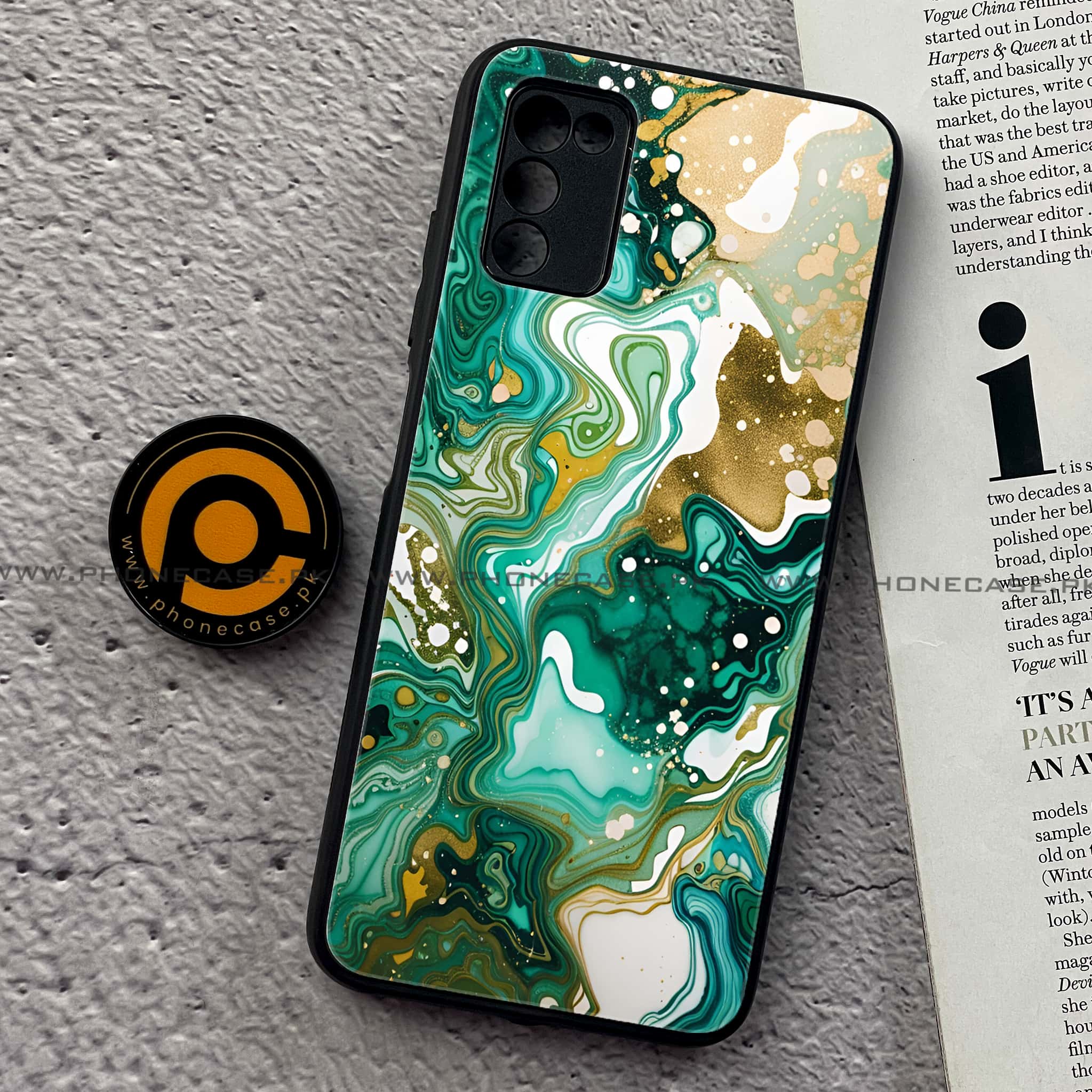 Samsung Galaxy A02s - Liquid Marble 2.0 Series  - Premium Printed Metal soft Bumper shock Proof Case