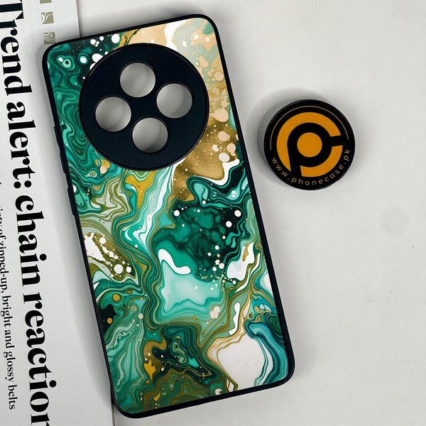 Oppo Reno 12F 4G - Liquid Marble 2.0 Design 8 - Premium Printed Glass soft Bumper shock Proof Case CS-37665