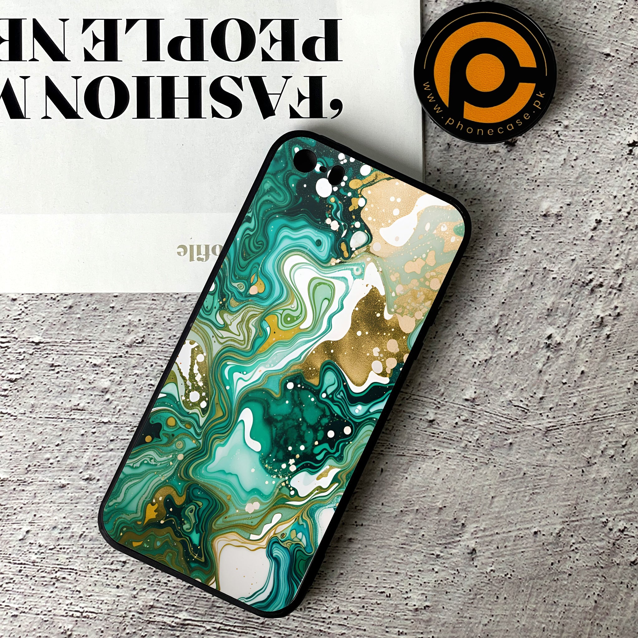 iPhone 5/5c/5s - Liquid Marble 2.0 Series - Premium Printed Glass soft Bumper shock Proof Case