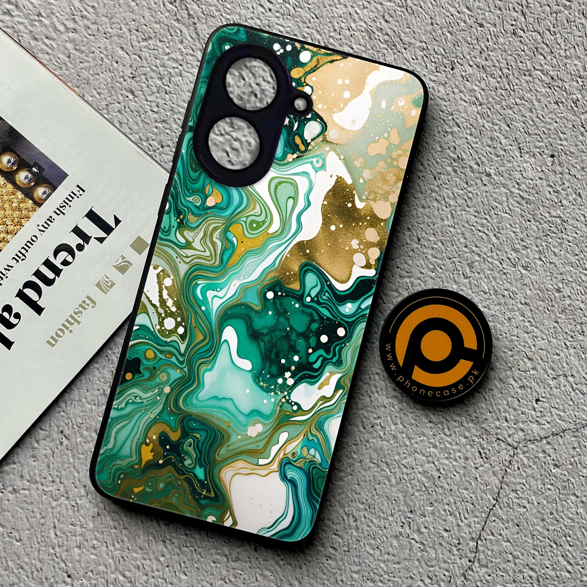 Xiaomi Redmi A5 - Liquid Marble 2.0 Series - Premium Metal Printed soft Bumper shock Proof Case