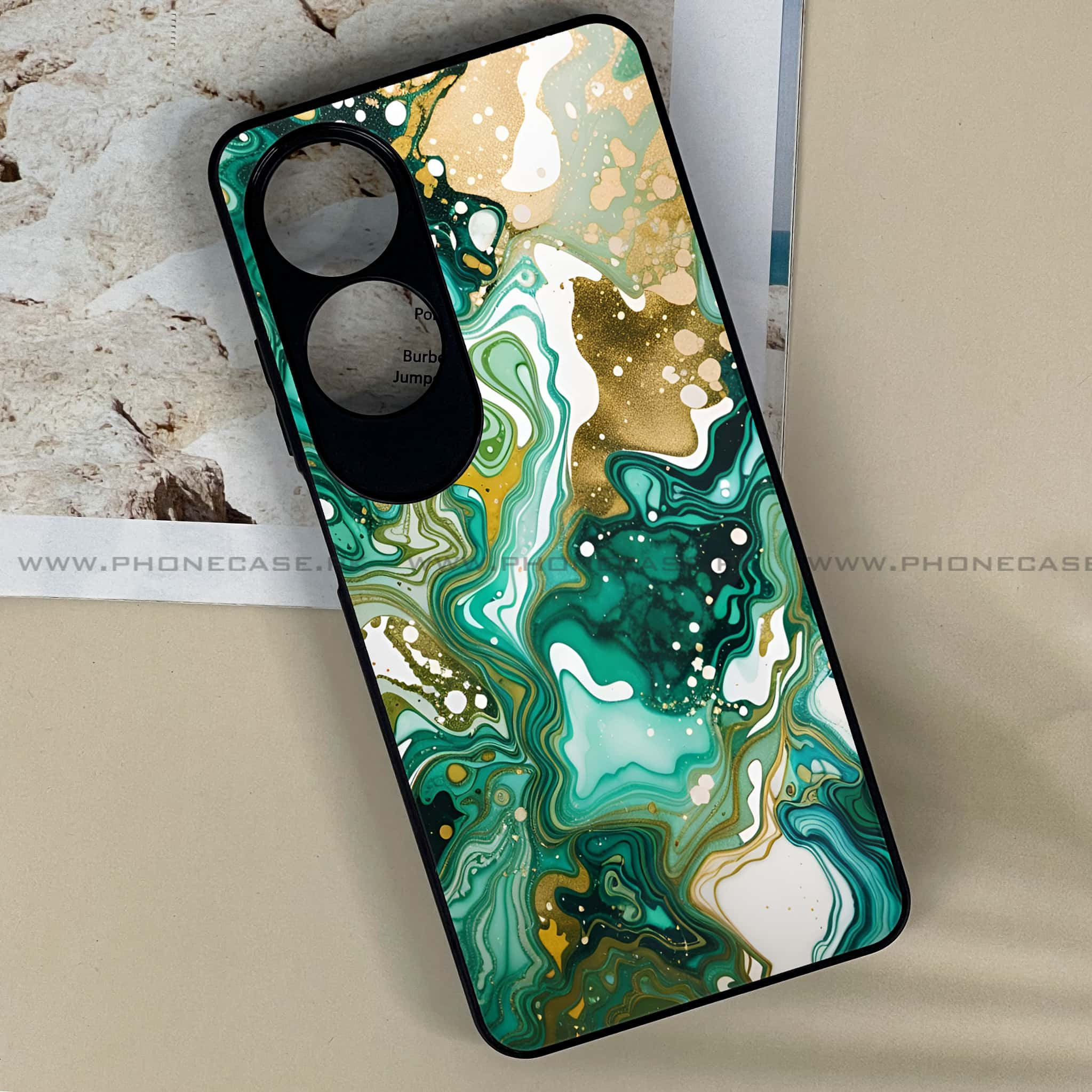 Oppo A60 - Liquid Marble 2.0 Series - Premium Printed Metal soft Bumper shock Proof Case