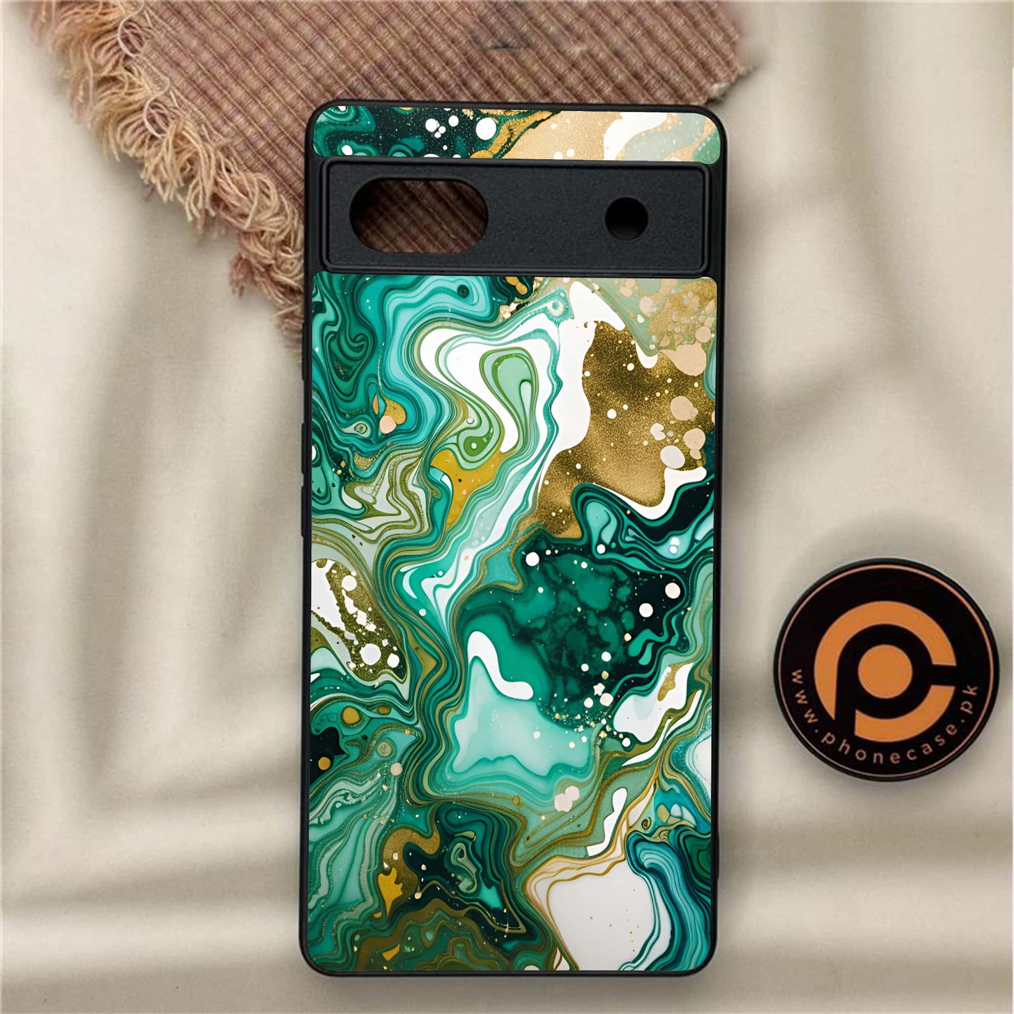 Google Pixel 6A - Liquid Marble 2.0 Series - Premium Metal Printed soft Bumper Shock Proof Case