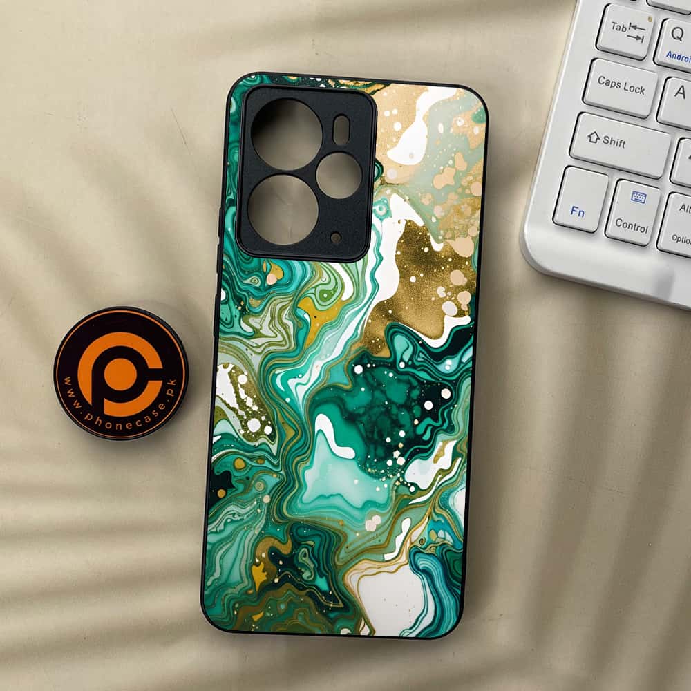 Realme 14T 5G - Liquid Marble 2.0 Series - Premium Metal Printed soft Bumper Shock Proof Case