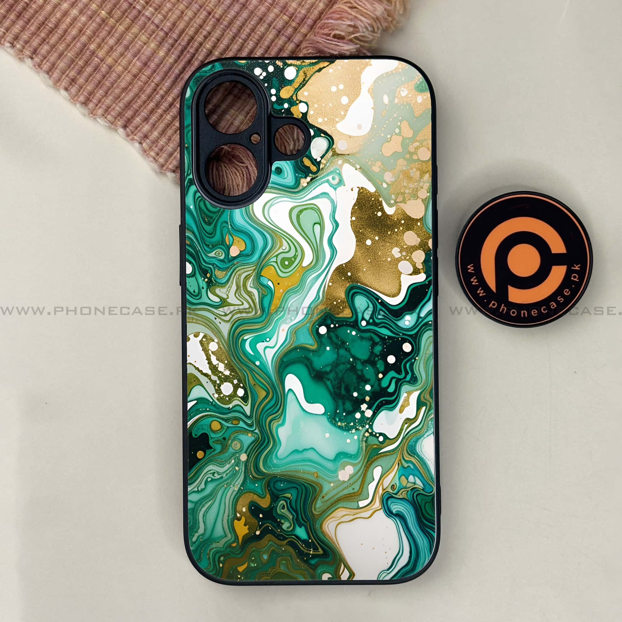 iPhone 17 - Liquid Marble 2.0 Series - Premium Printed Glass soft Bumper shock Proof Case