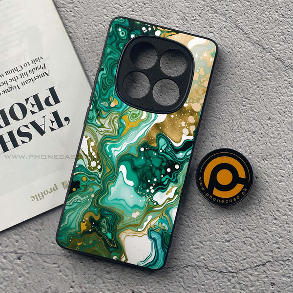 Redmi Note 14 Pro - Liquid Marble 2.0 Design 8- Premium Printed Glass soft Bumper shock Proof Case CS-43875