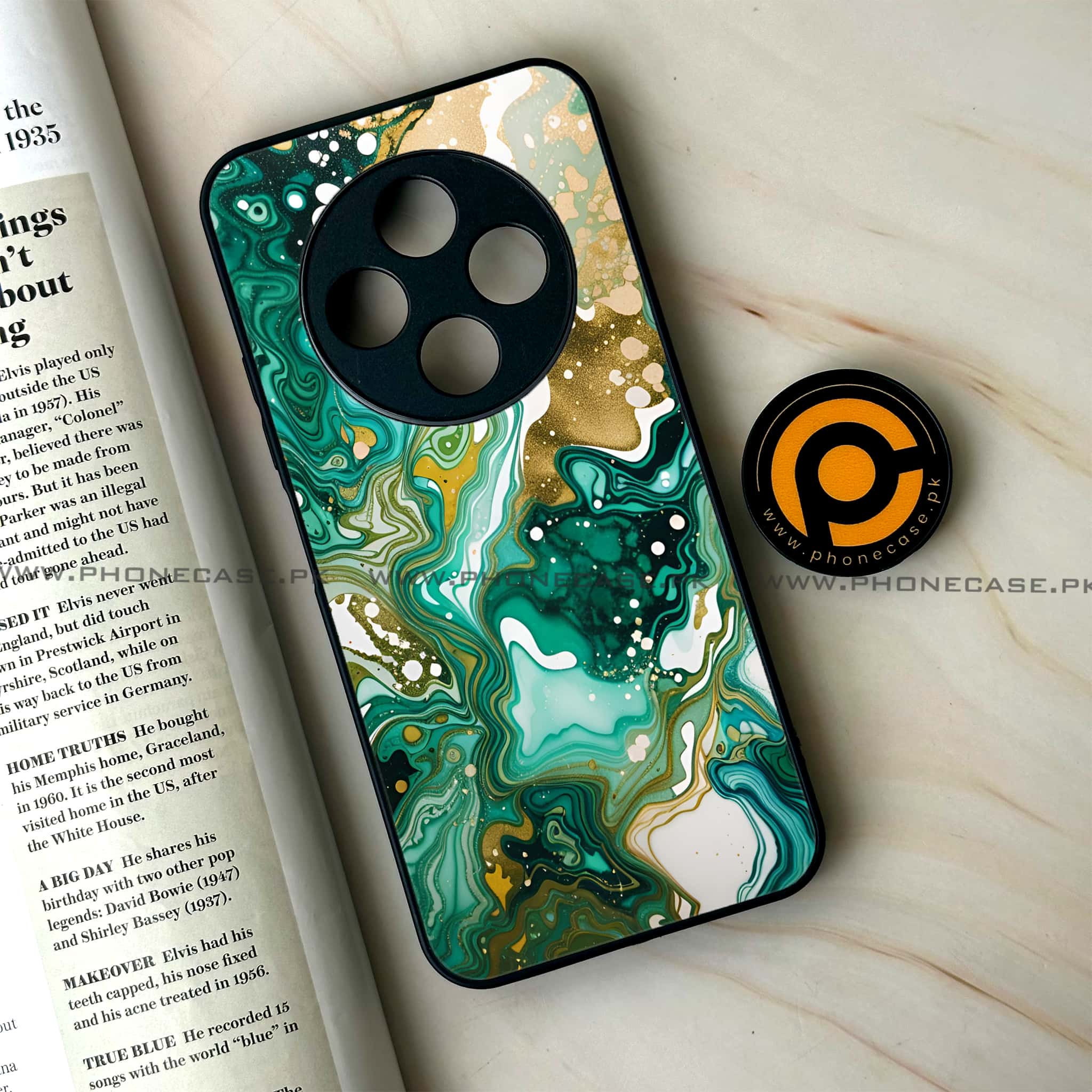 Oppo F27 Pro - Liquid Marble 2.0 Series - Premium Metal Printed soft Bumper Shock Proof Case