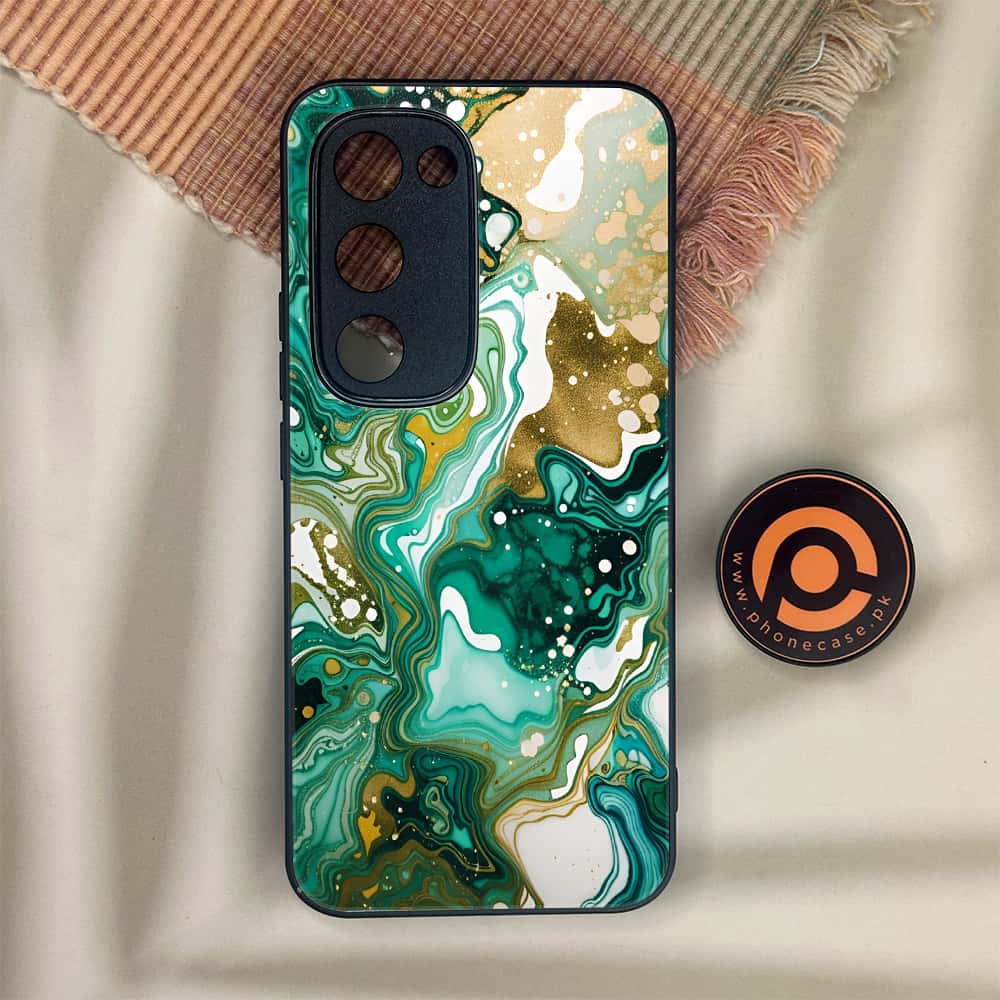 Tecno Spark 40 Pro Plus - Liquid Marble 2.0 Series - Premium Metal Printed soft Bumper shock Proof Case