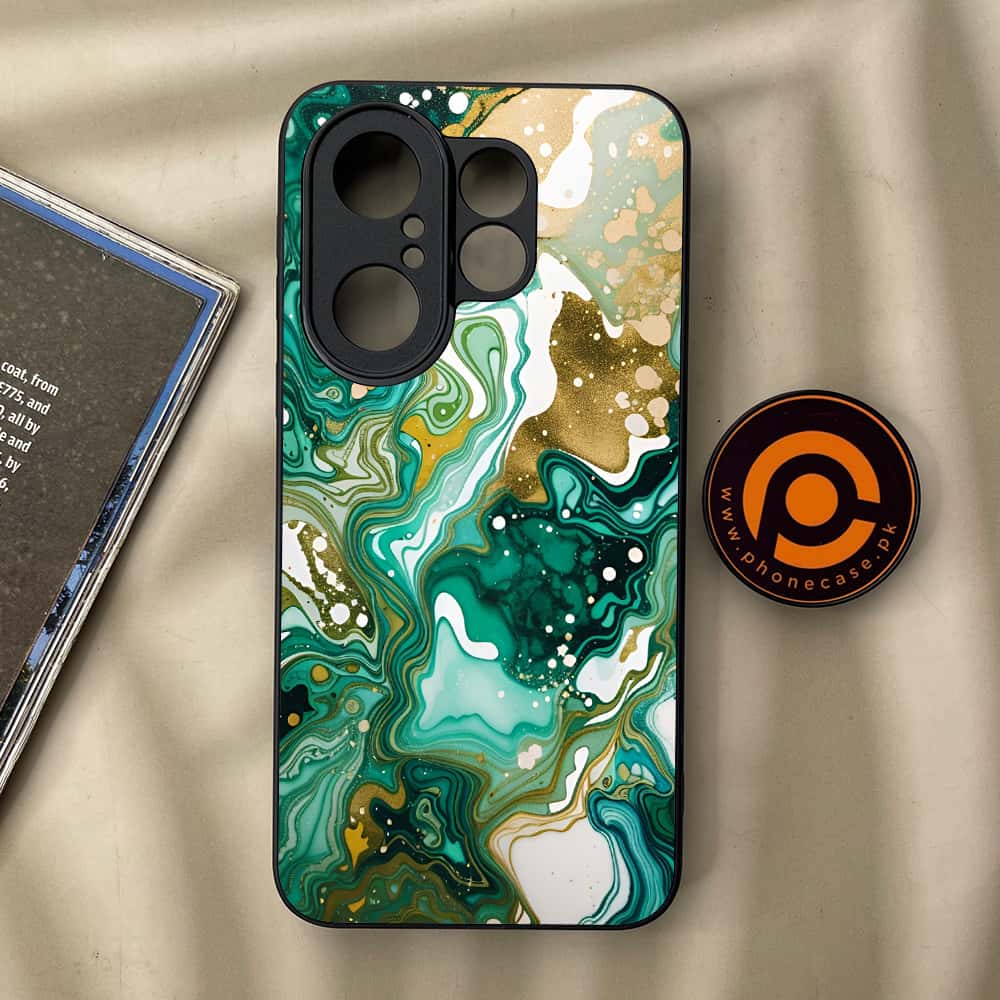 Vivo X200 FE - Liquid Marble 2.0 Series - Premium Metal Printed soft Bumper Shock Proof Case