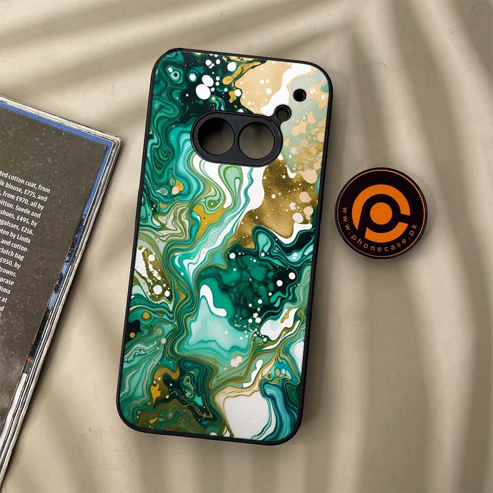 Nothing Phone (2a) - Liquid Marble 2.0 Series - Premium Metal Printed soft Bumper Shock Proof Case