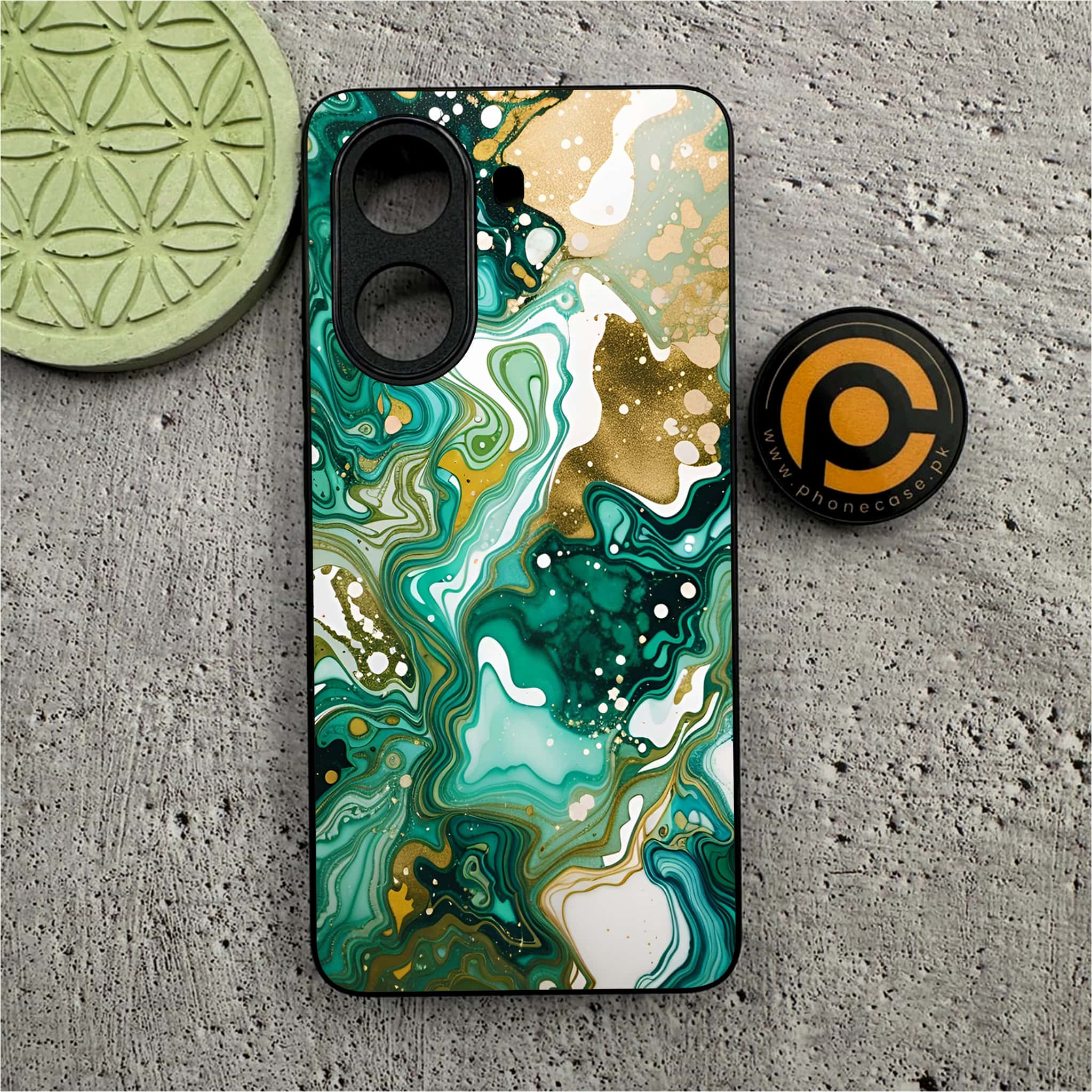 Xiaomi Redmi Turbo 4 - Liquid Marble 2.0 Series - Premium Metal Printed soft Bumper shock Proof Case