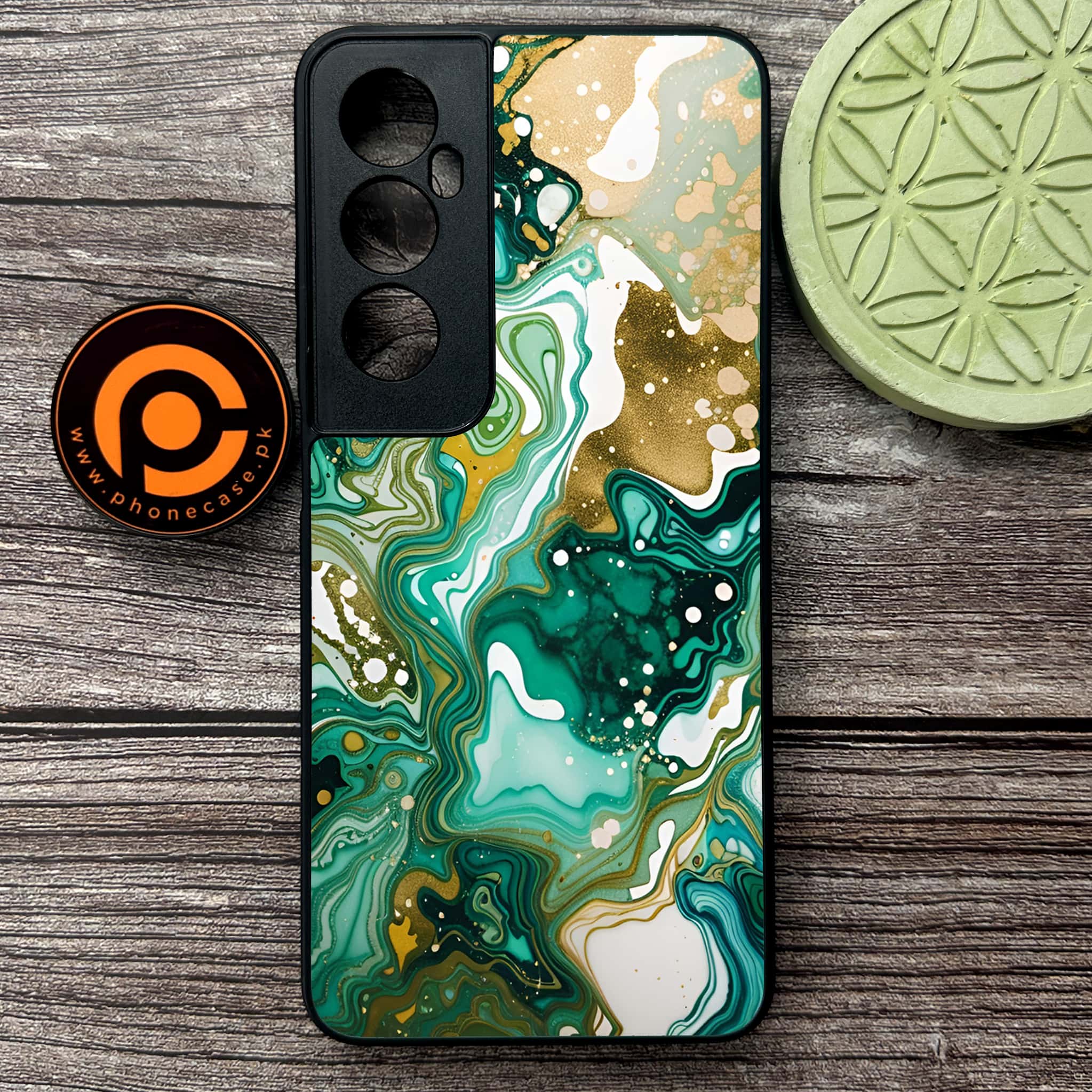 Realme C65  - Liquid Marble 2.0 Series - Premium Metal Printed soft Bumper shock Proof Case