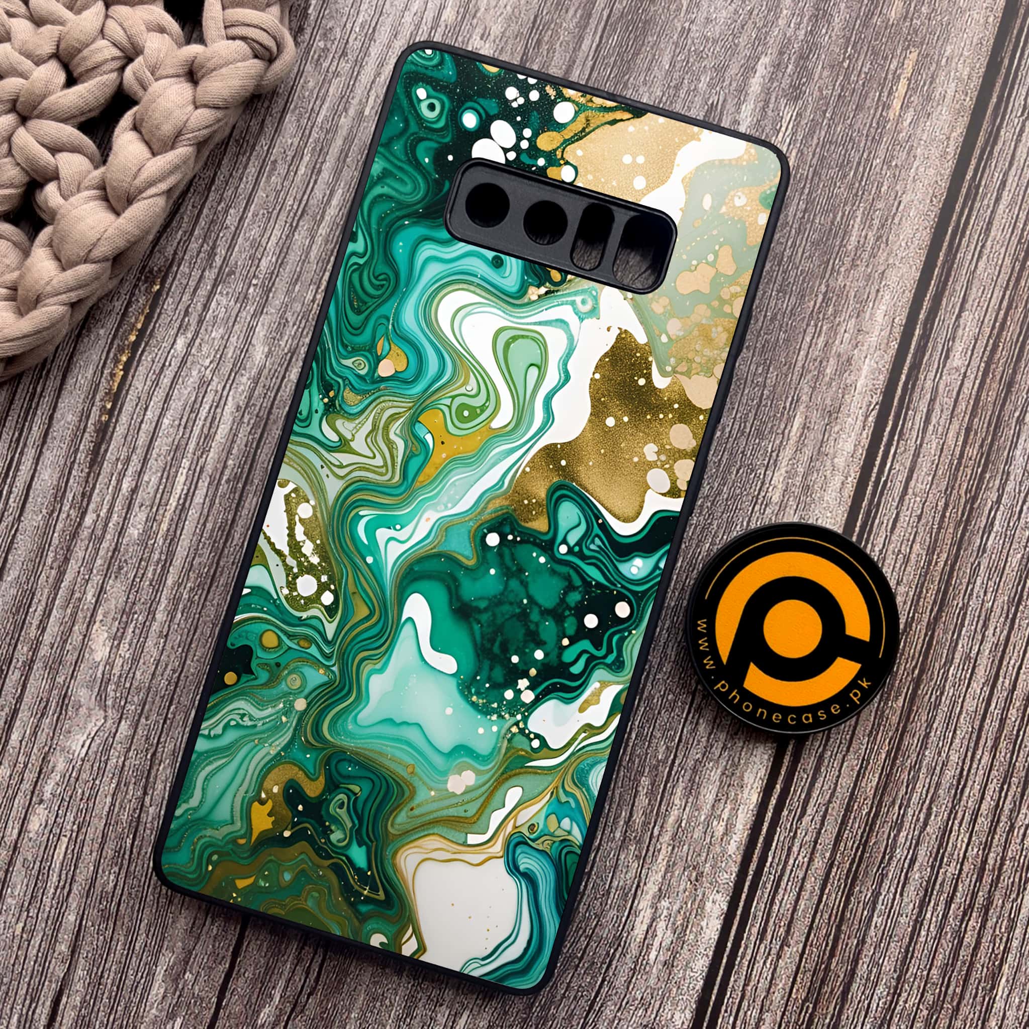 Samsung Galaxy Note 8 - Liquid Marble 2.0 Series - Premium Metal Printed soft Bumper shock Proof Case