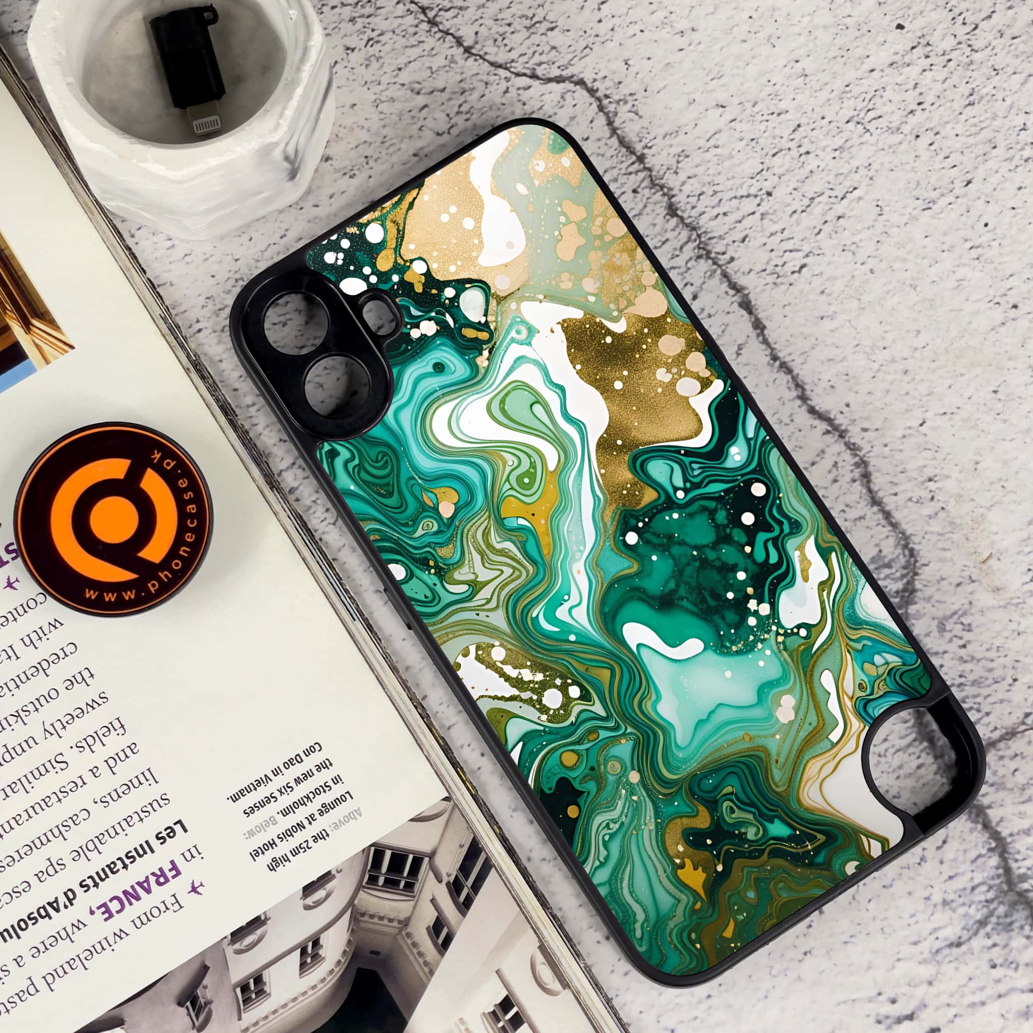 Nothing CMF Phone 1 - Liquid Marble 2.0 Series - Premium Metal Printed soft Bumper Shock Proof Case