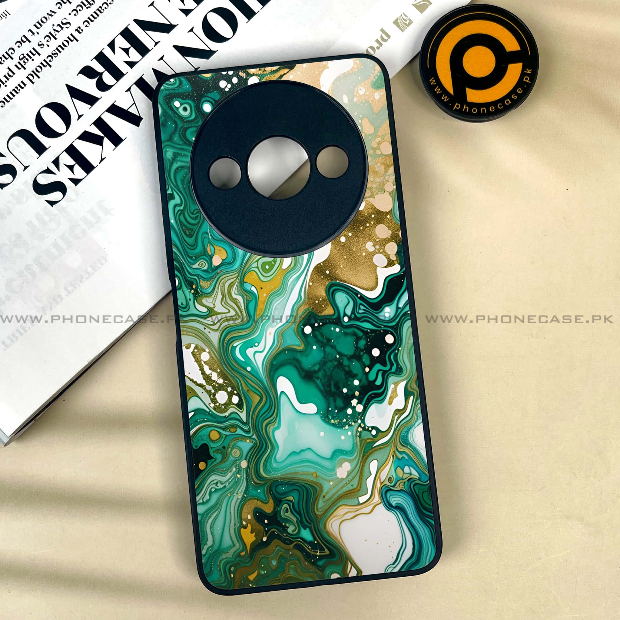 Xiaomi Redmi A3x - Liquid Marble 2.0 Series - Premium Printed Metal soft Bumper shock Proof Case