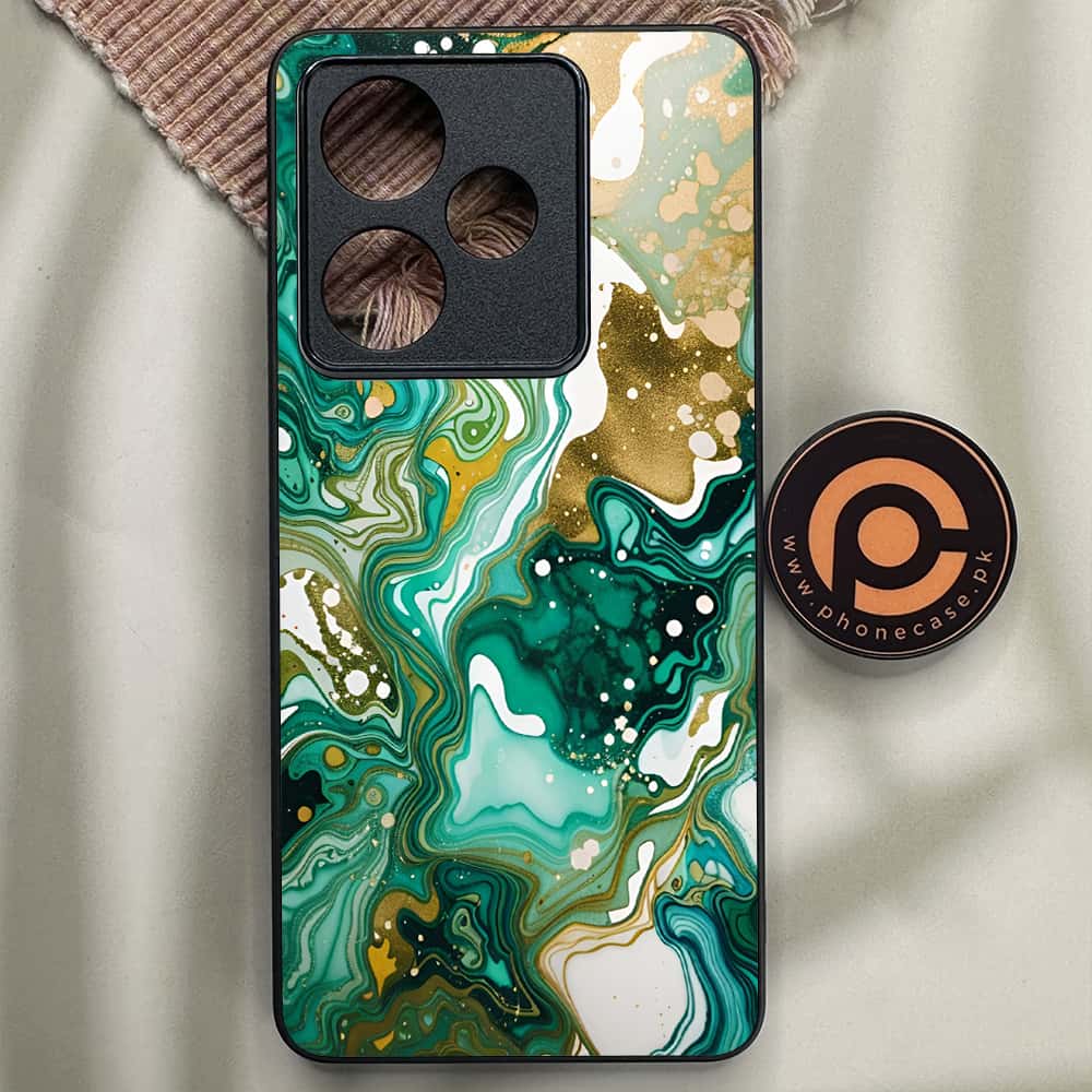 Realme GT 7T - Liquid Marble 2.0 Series - Premium Metal Printed soft Bumper shock Proof Case