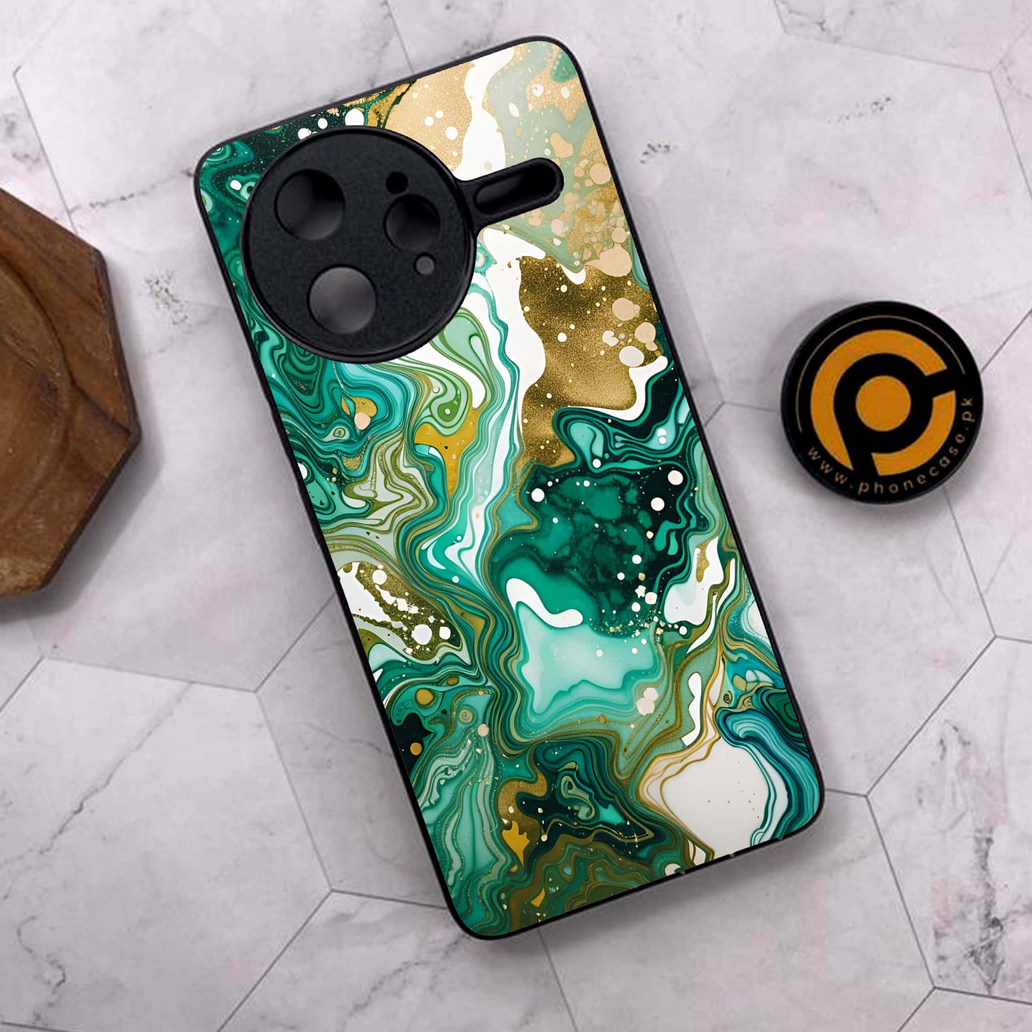 Xiaomi Poco F7 Ultra 5G - Liquid Marble 2.0 Series - Premium Metal Printed soft Bumper shock Proof Case