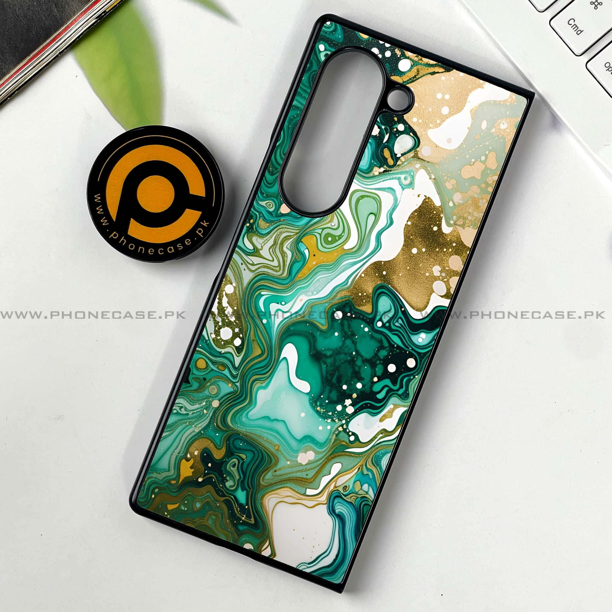 Samsung Galaxy Z Fold 6 - Liquid Marble 2.0 Series - Premium Printed Metal soft Bumper shock Proof Case