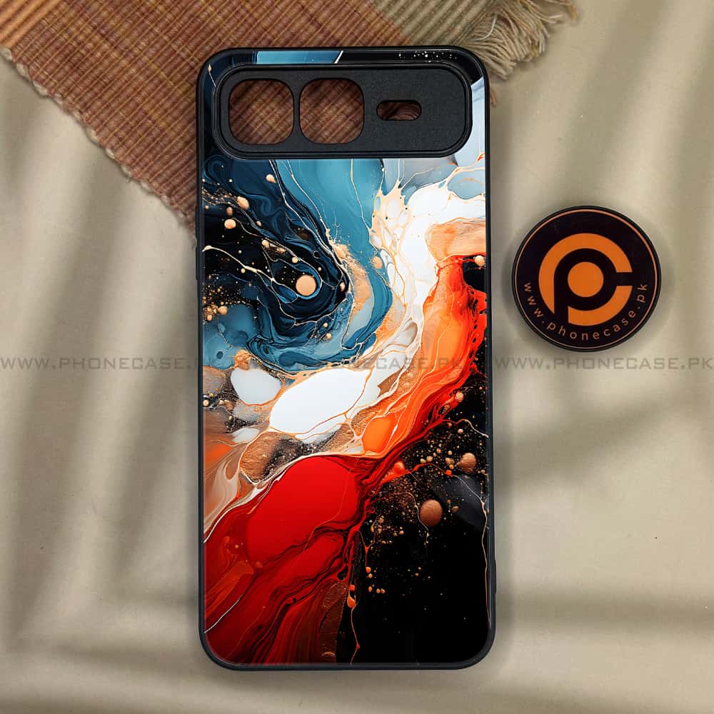 Infinix Smart 10 Plus - Liquid Marble 2.0 Series - Premium Metal Printed soft Bumper shock Proof Case
