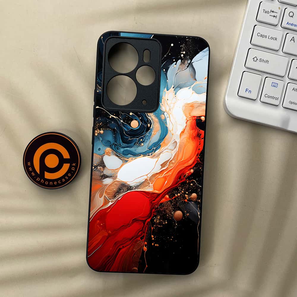 Realme 14T 5G - Liquid Marble 2.0 Series - Premium Metal Printed soft Bumper Shock Proof Case