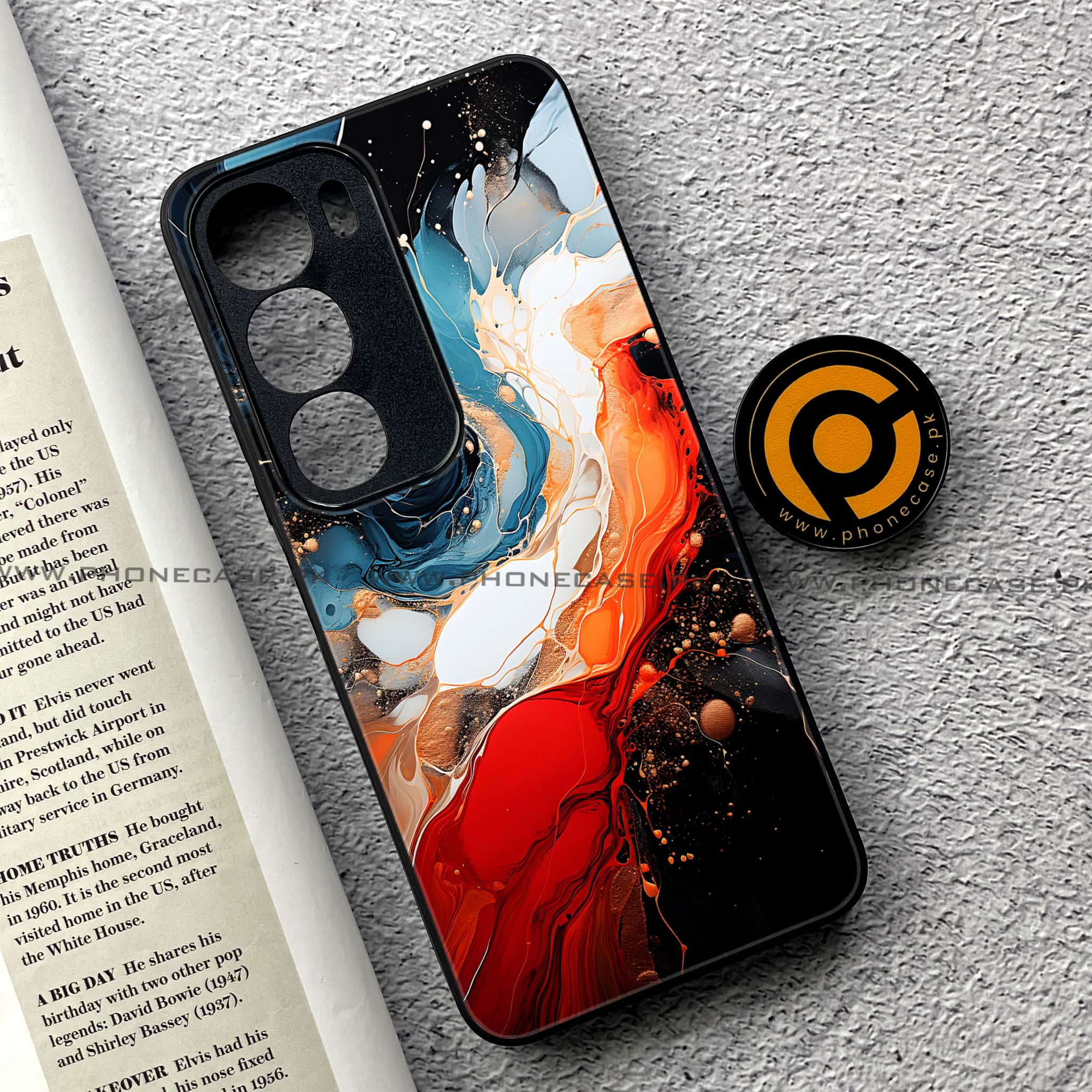 Vivo Y19s Pro - Liquid Marble 2.0 Series - Premium Metal Printed soft Bumper shock Proof Case