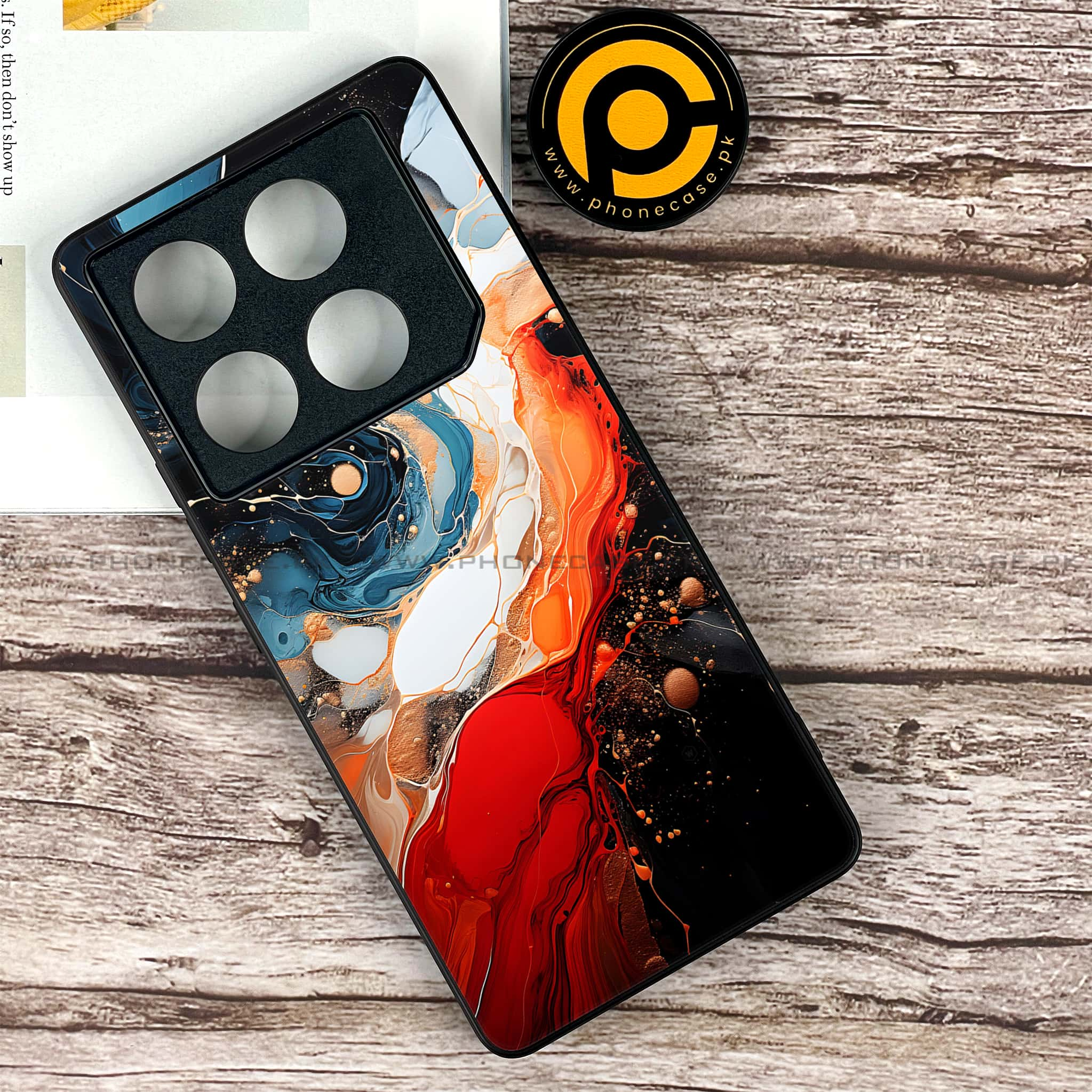 Infinix GT 20 Pro - Liquid Marble 2.0 Series - Premium Printed Glass soft Bumper shock Proof Case