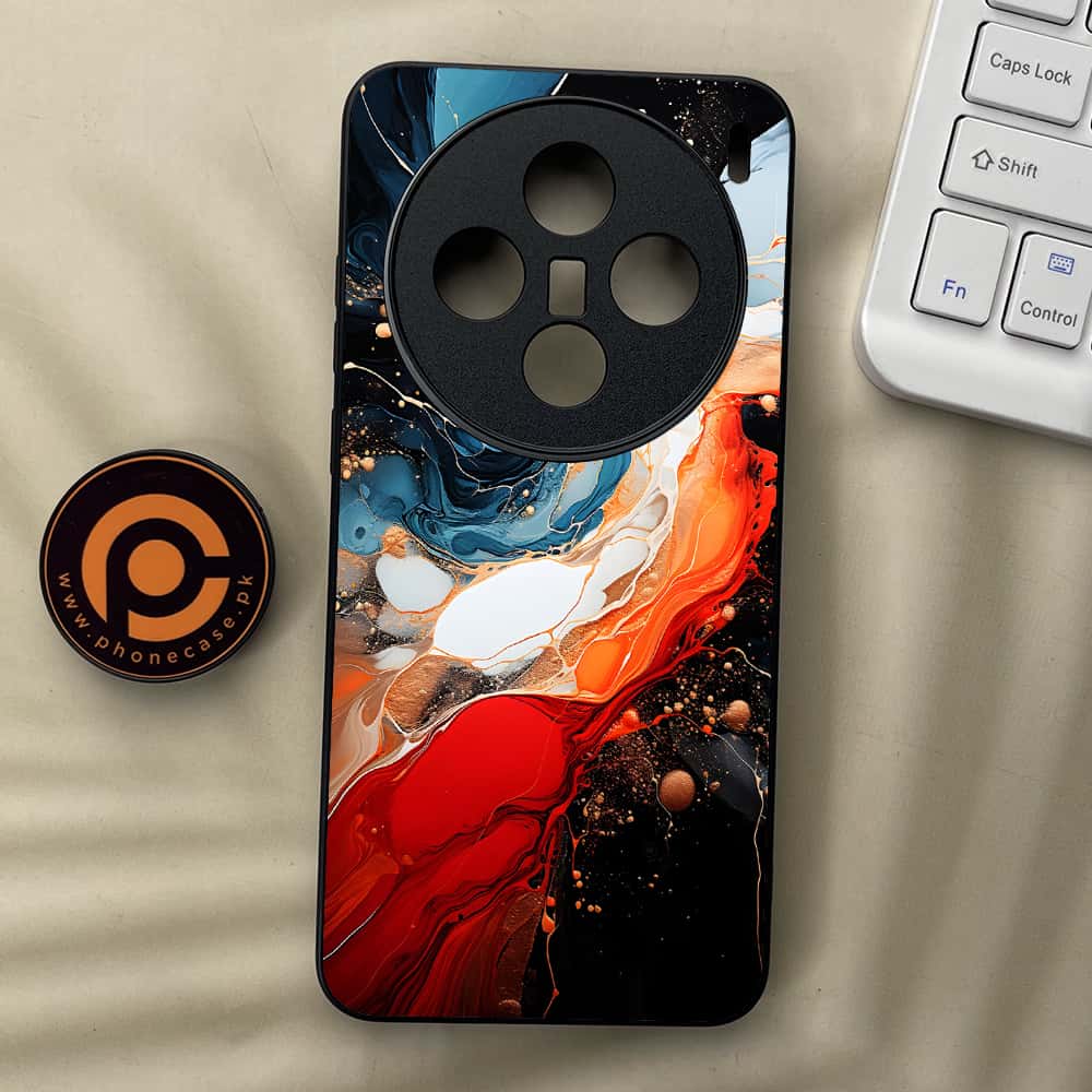 Vivo X200 - Liquid Marble 2.0 Series - Premium Metal  Printed soft Bumper shock Proof Case
