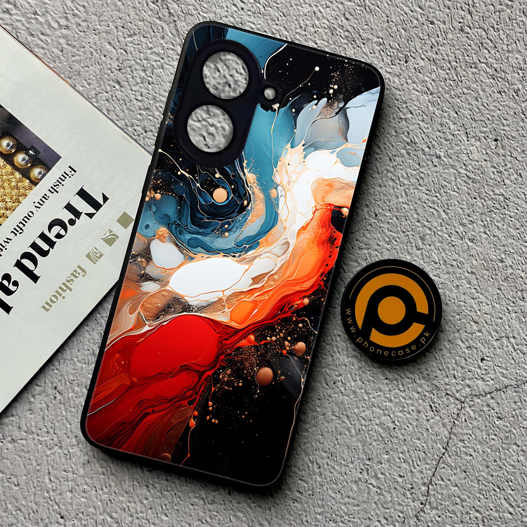 Xiaomi Redmi A5 - Liquid Marble 2.0 Series - Premium Metal Printed soft Bumper shock Proof Case