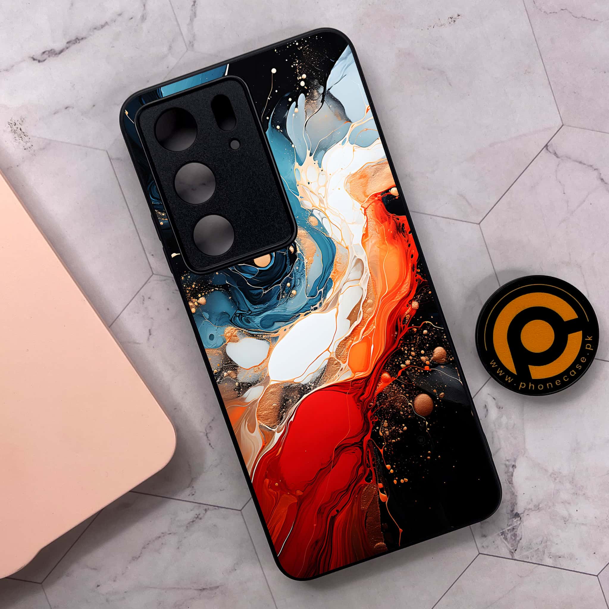 Realme C75x 4G - Liquid Marble 2.0 Series - Premium Metal Printed soft Bumper shock Proof Case