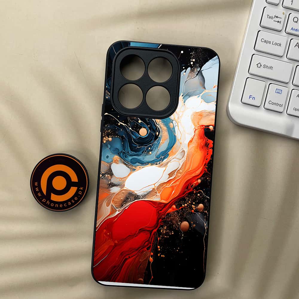 Honor X5b Plus - Liquid Marble 2.0 Series - Premium Metal  Printed soft Bumper shock Proof Case