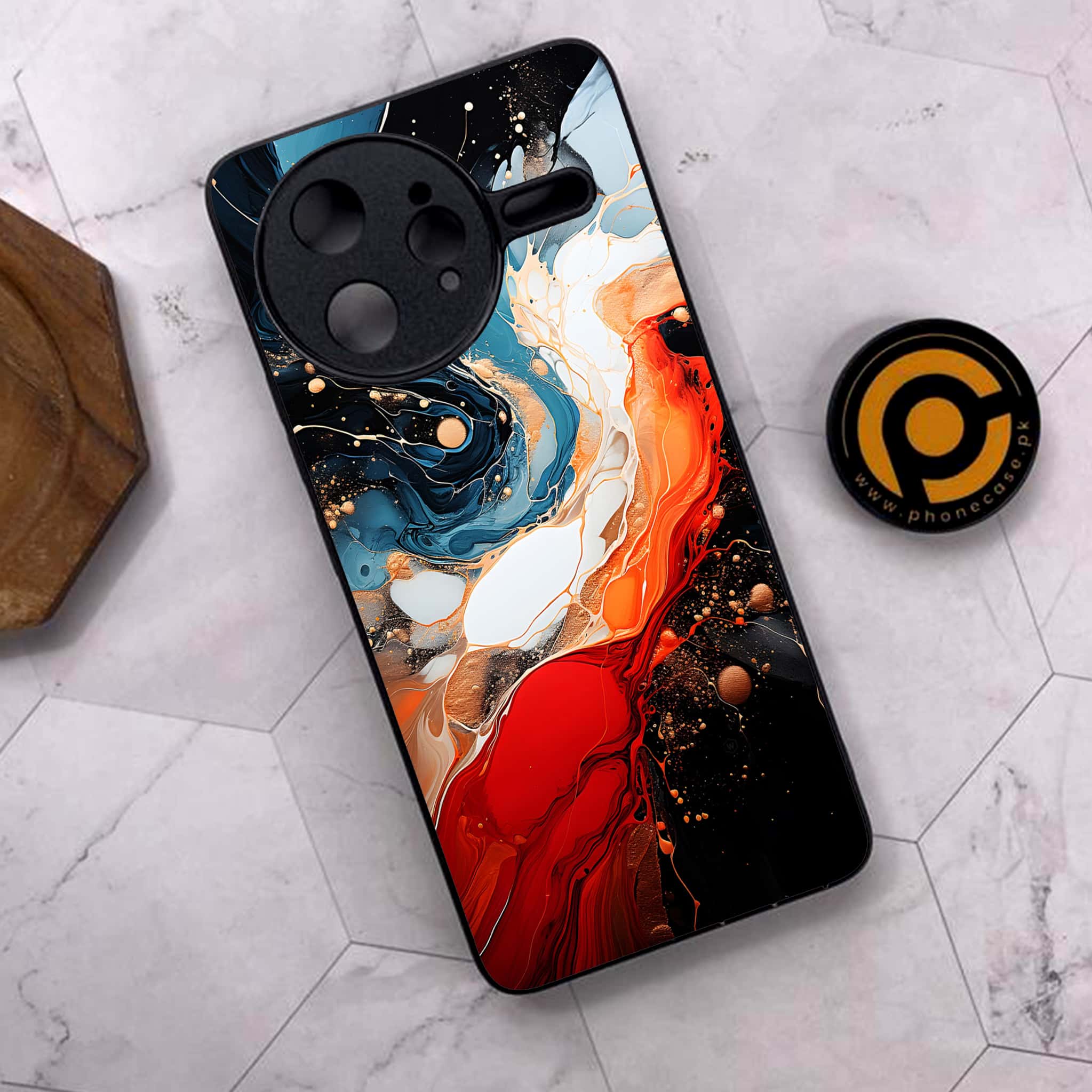 Xiaomi Poco F7 Ultra 5G - Liquid Marble 2.0 Series - Premium Metal Printed soft Bumper shock Proof Case