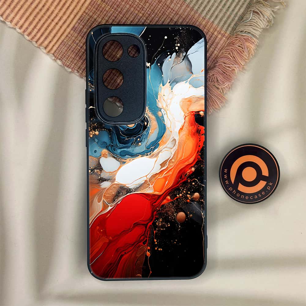 Tecno Spark 40 Pro Plus - Liquid Marble 2.0 Series - Premium Metal Printed soft Bumper shock Proof Case