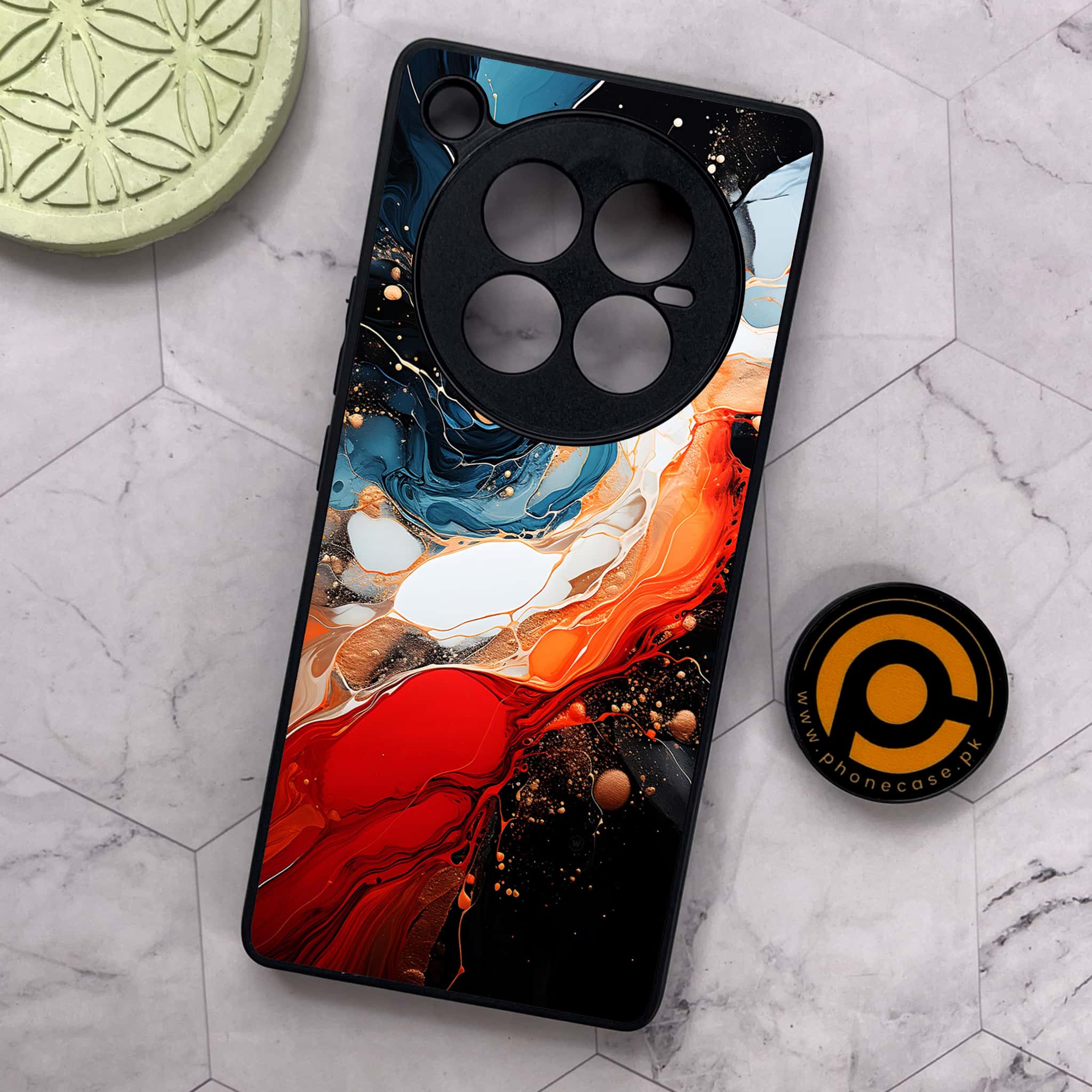 Infinix Zero 40 5G - Liquid Marble 2.0 Series - Premium Metal Printed soft Bumper shock Proof Case