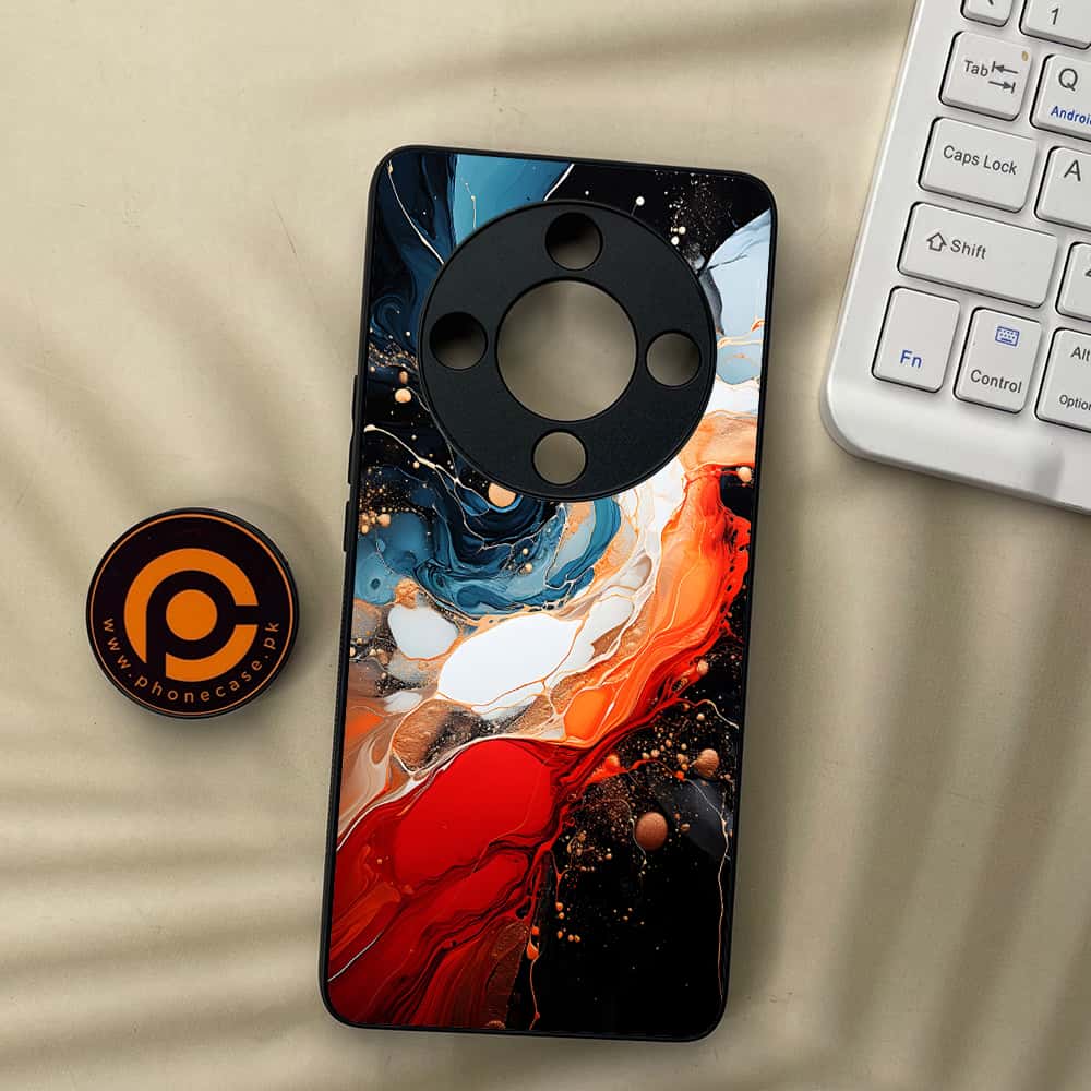 HONOR X9b 5G - Liquid Marble 2.0 Series - Premium Metal  Printed soft Bumper shock Proof Case