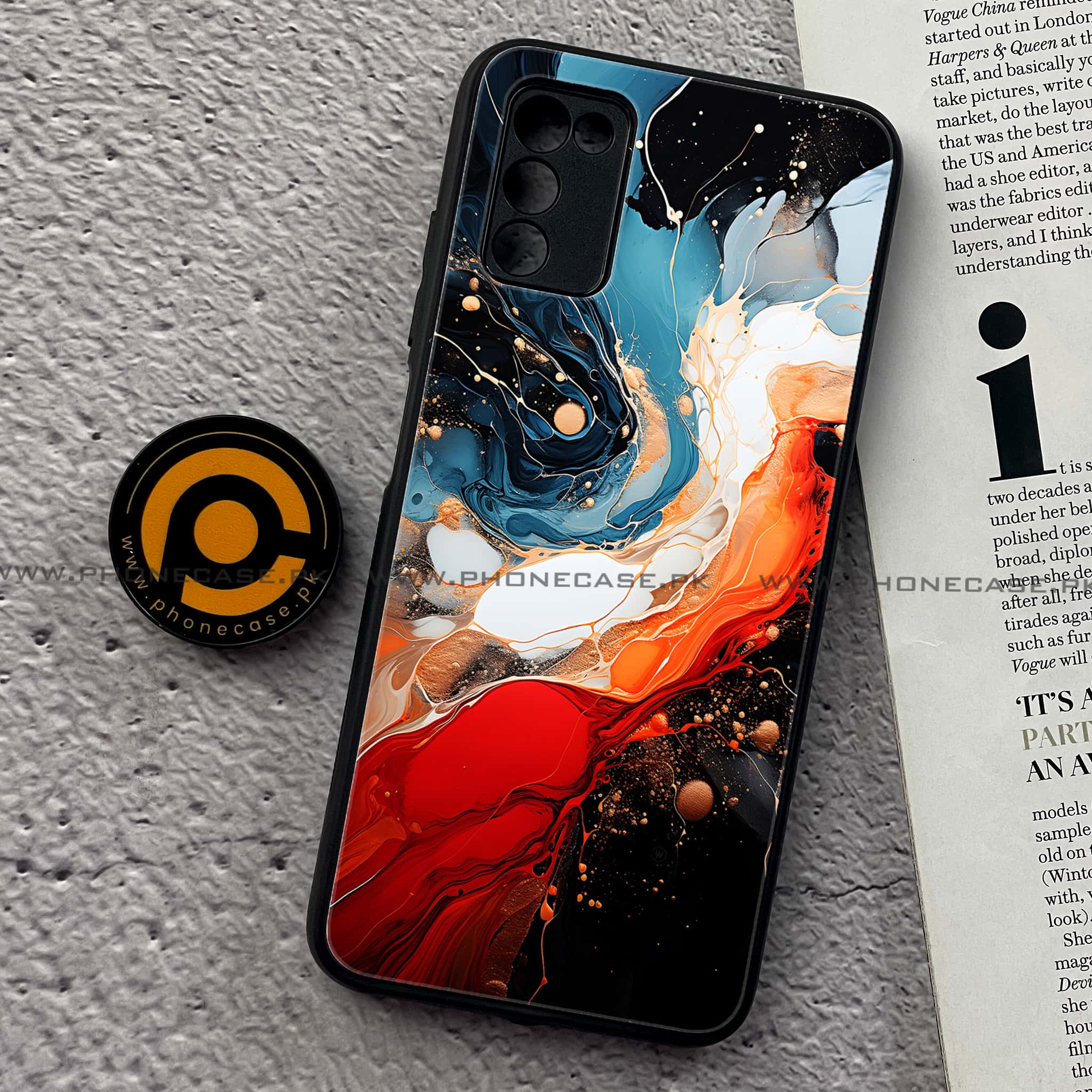 Samsung Galaxy A02s - Liquid Marble 2.0 Series  - Premium Printed Metal soft Bumper shock Proof Case