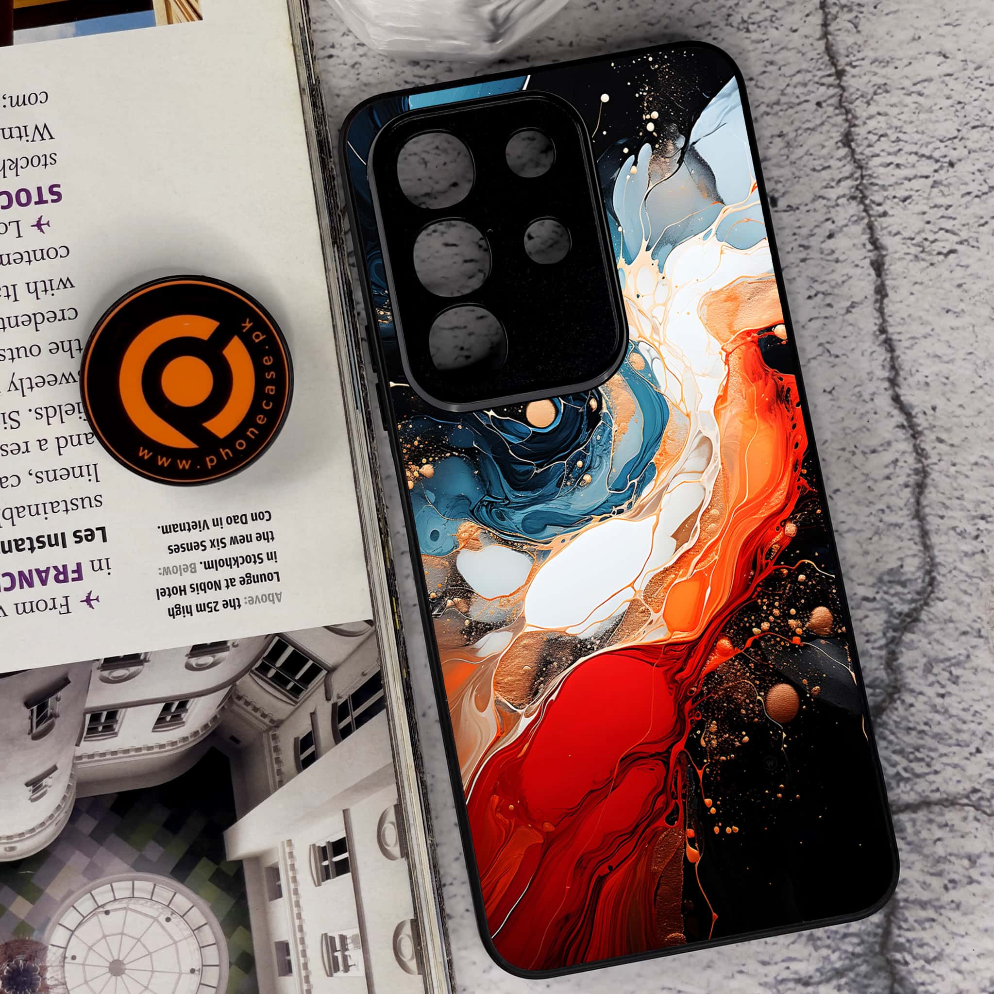 Vivo Y29 4G - Liquid Marble 2.0 Series - Premium Metal Printed soft Bumper Shock Proof Case