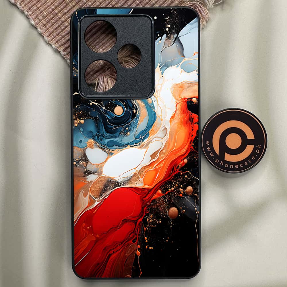 Realme GT 7T - Liquid Marble 2.0 Series - Premium Metal Printed soft Bumper shock Proof Case