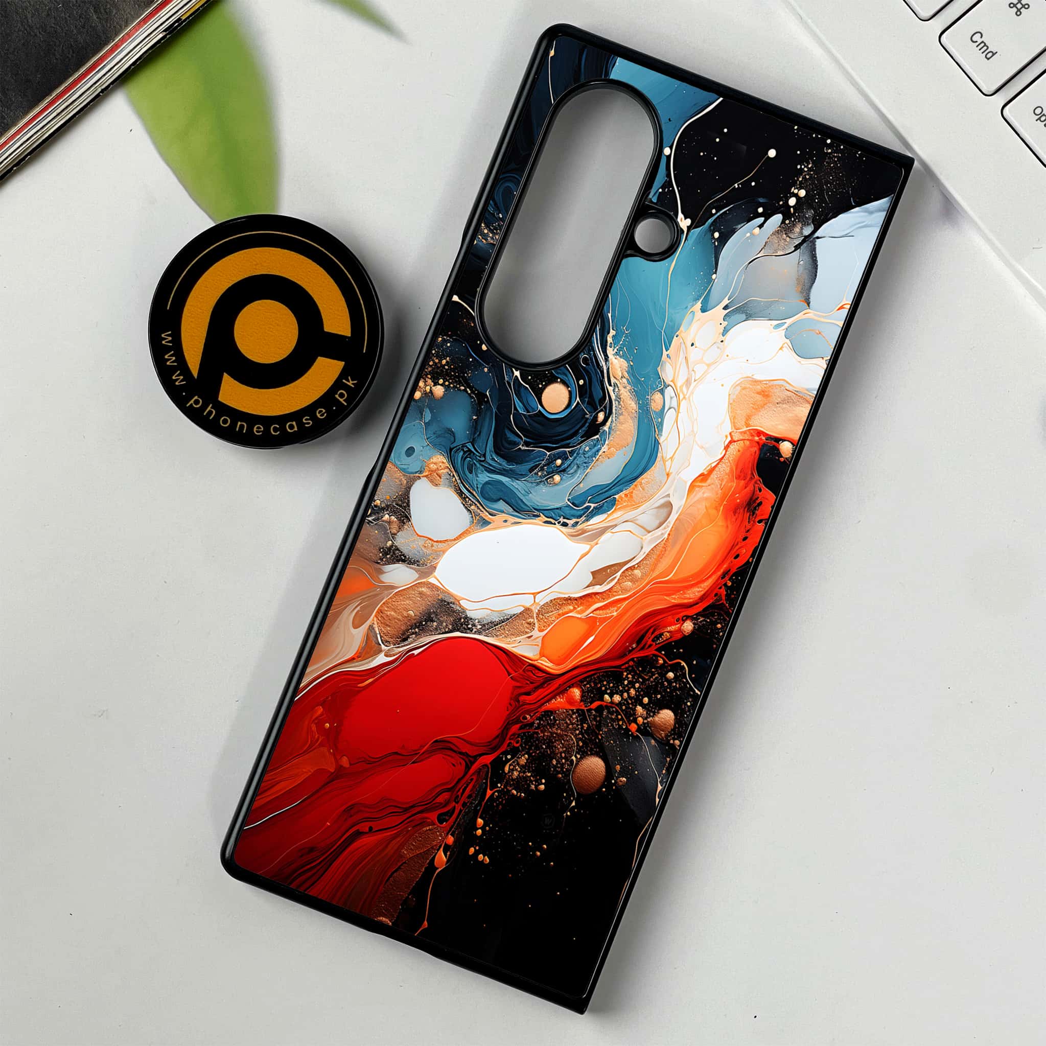 Samsung Galaxy Z Fold 7 - Liquid Marble 2.0 Series - Premium Metal Printed soft Bumper shock Proof Case