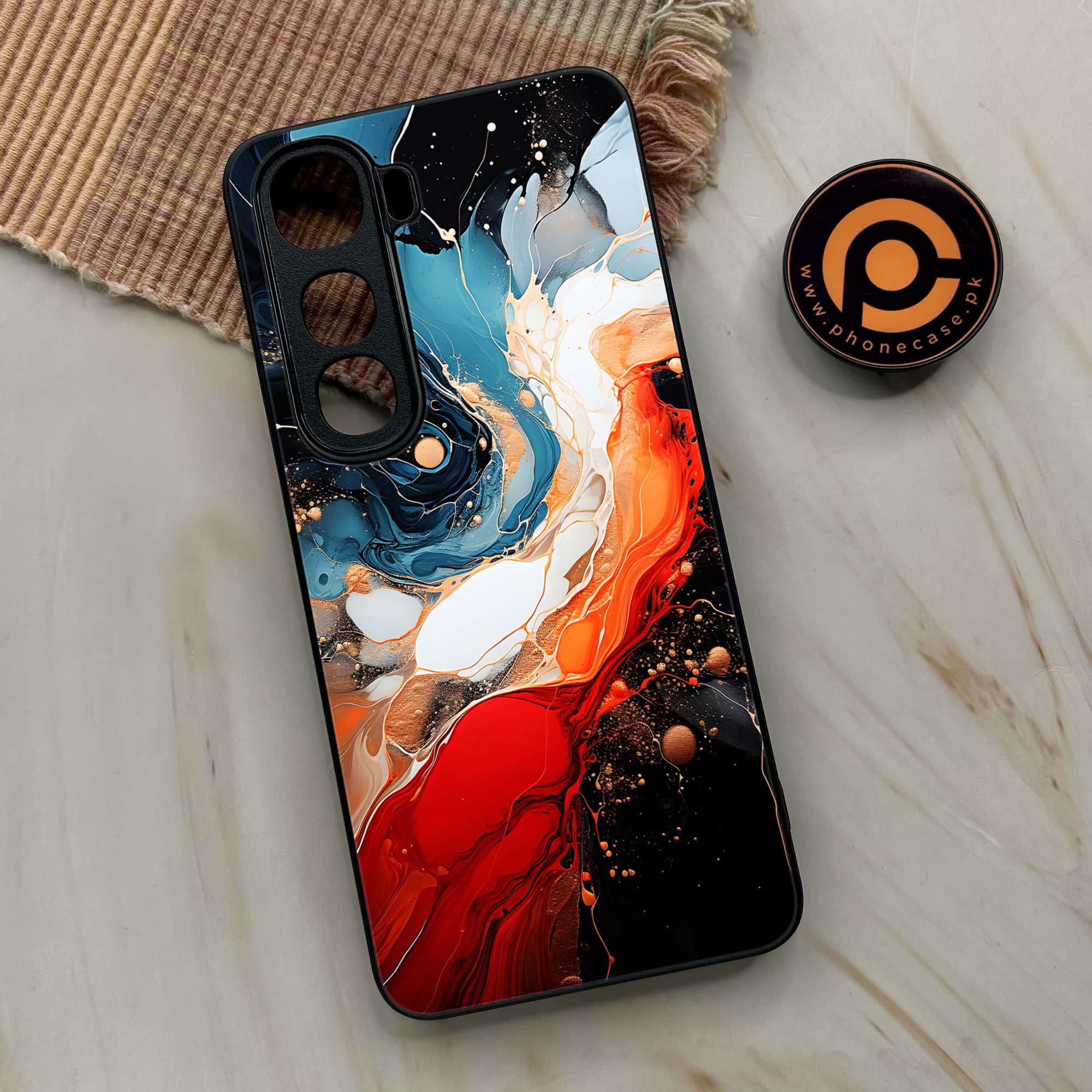 Vivo Y400 - Liquid Marble 2.0 Series - Premium Metal Printed soft Bumper shock Proof Case