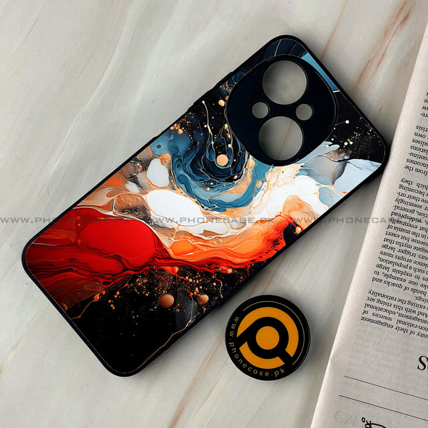 Tecno Spark Go 1 - Liquid Marble 2.0 Design 9  - Premium Printed Glass soft Bumper shock Proof Case CS-34326